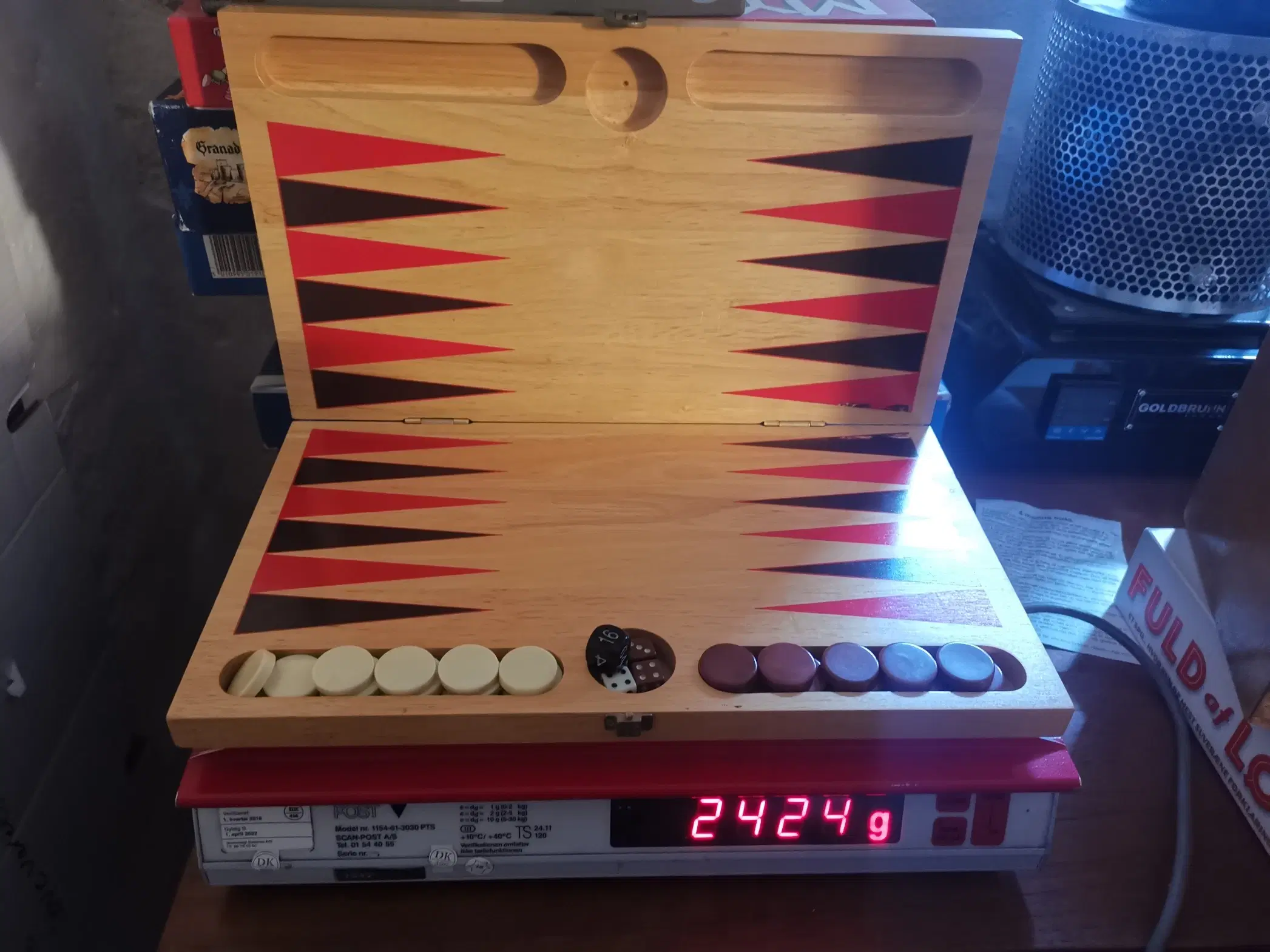 Massiv Tung Backgammon i Træ