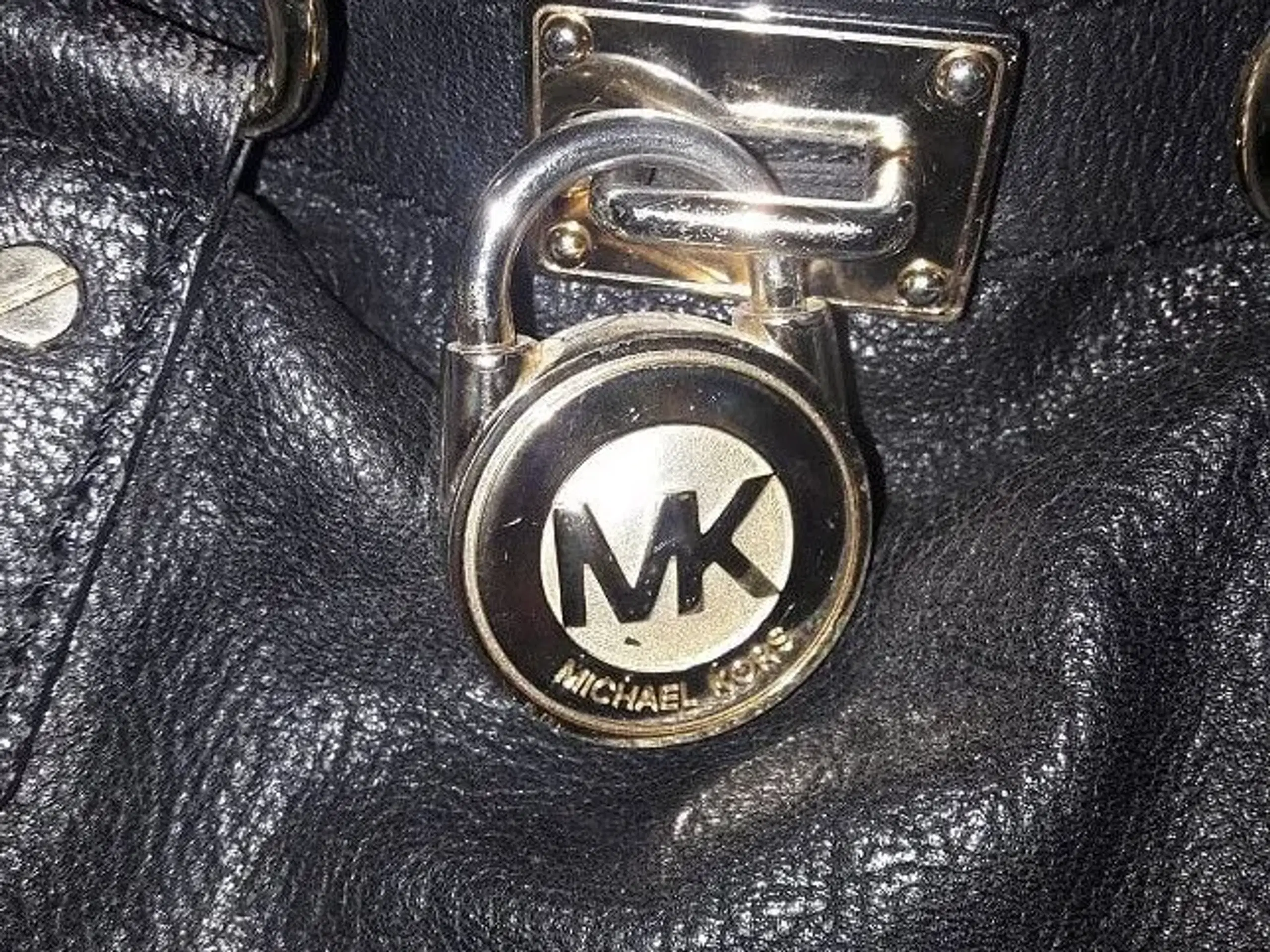 Shopper Michael Kors sort læder