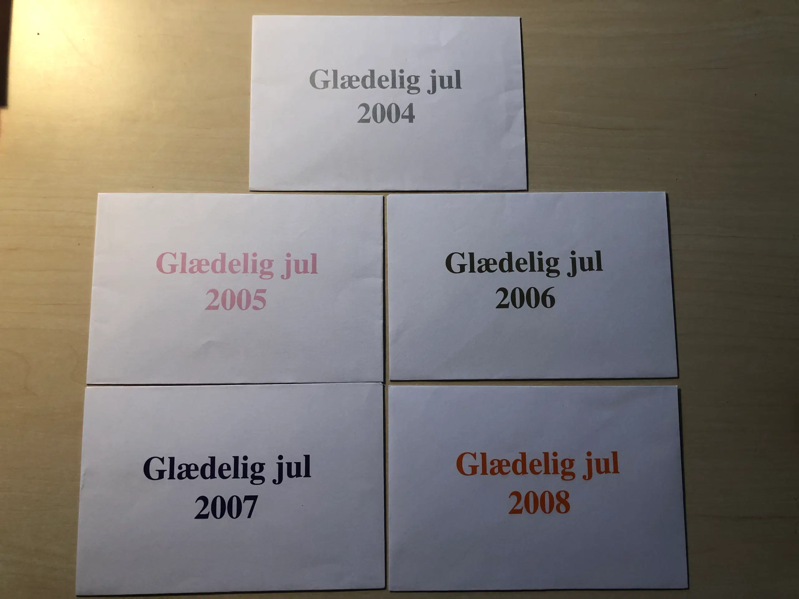 Receptkuverter - Motiv: Glædelig Jul 2004-2008