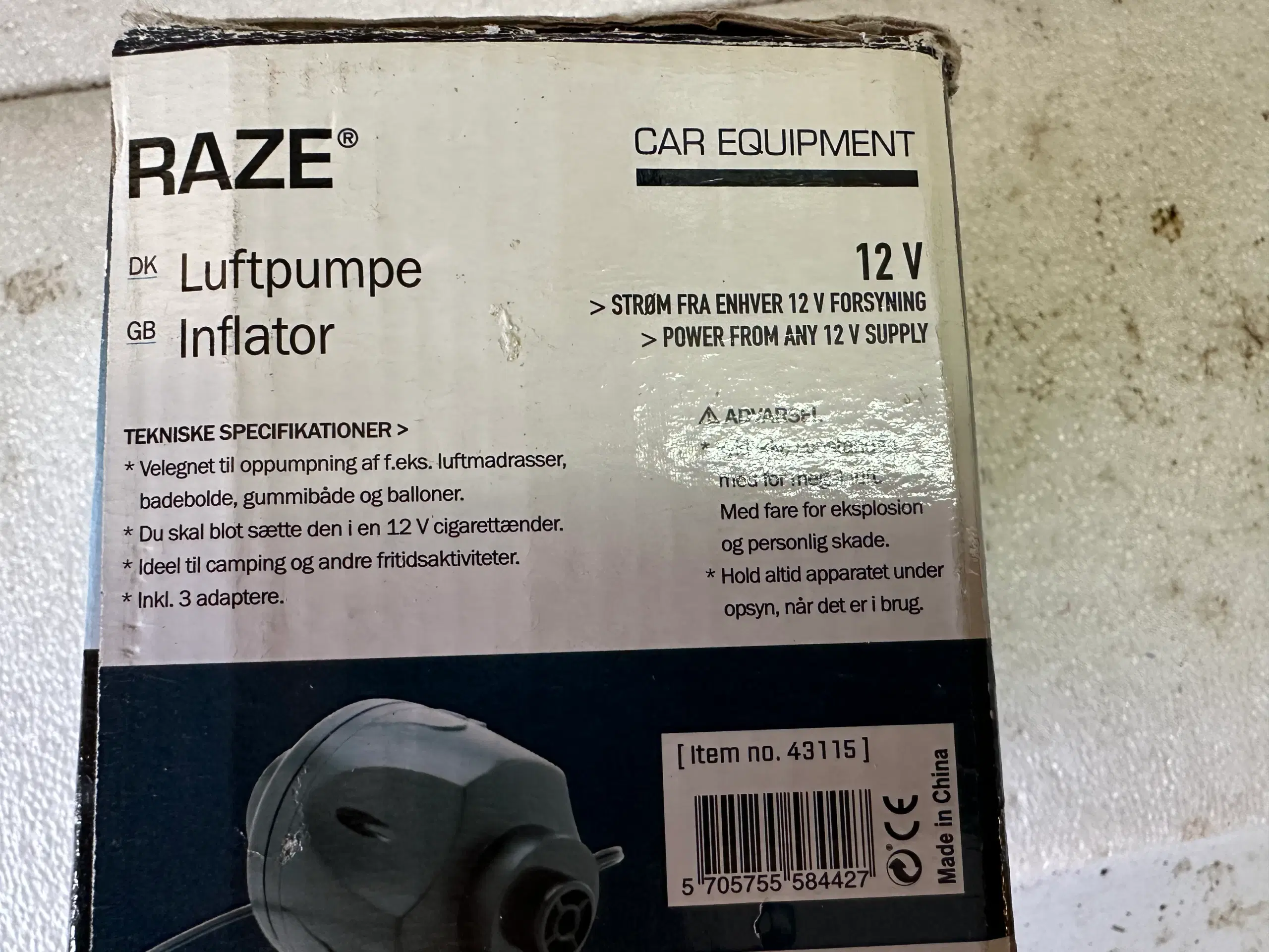 RAZE 12 volt luftpumpe