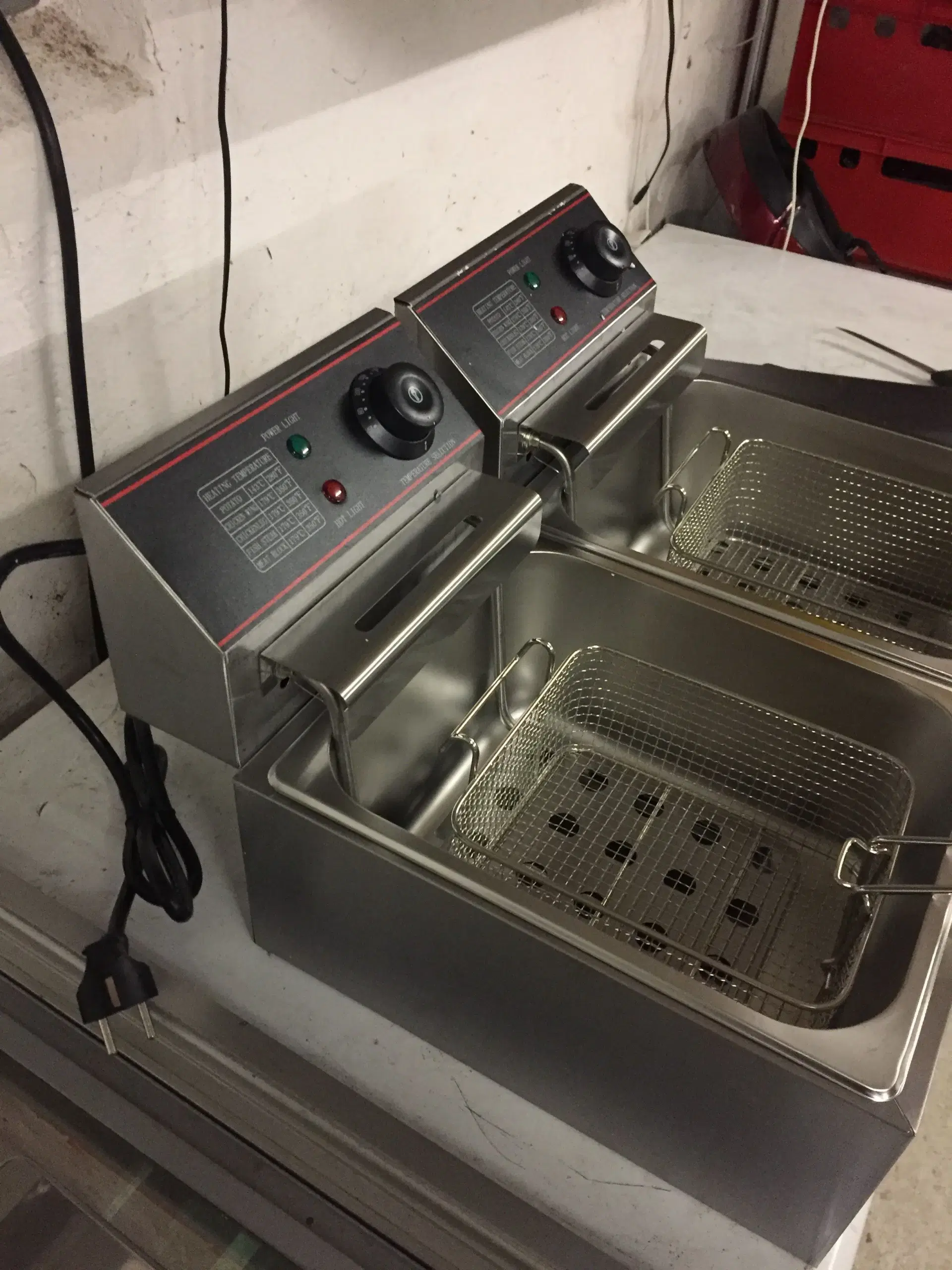 Dobbelt bord friture 2x2500 watt