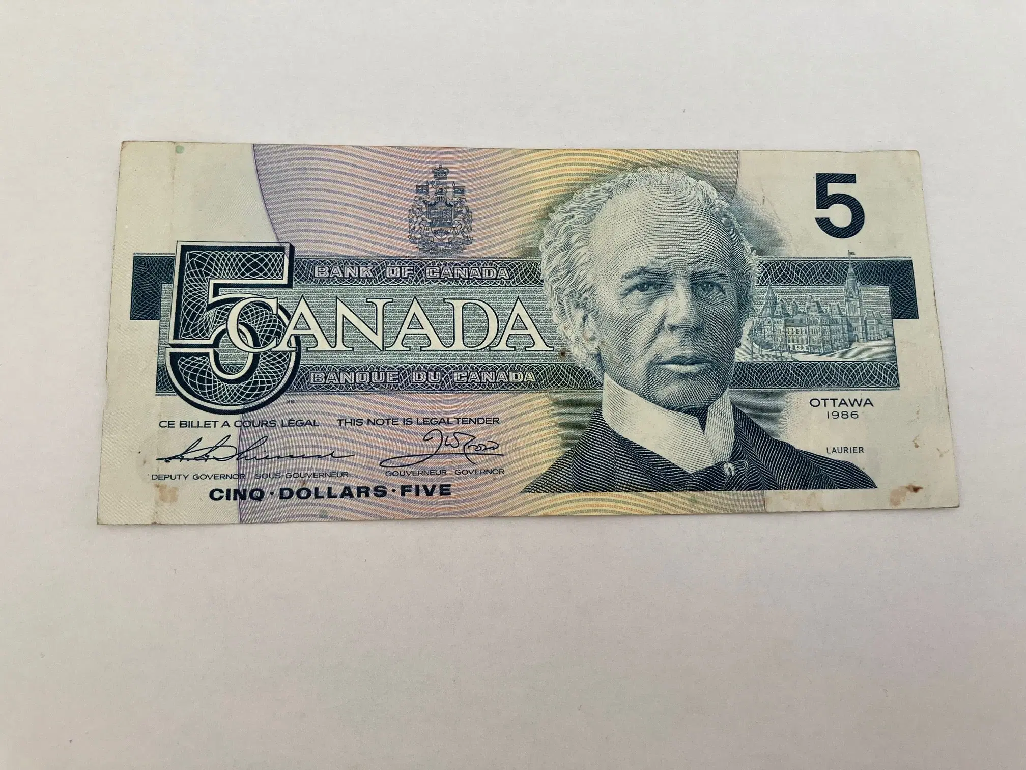 5 dollar Canada 1986