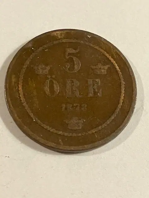 5 øre 1878 Sverige