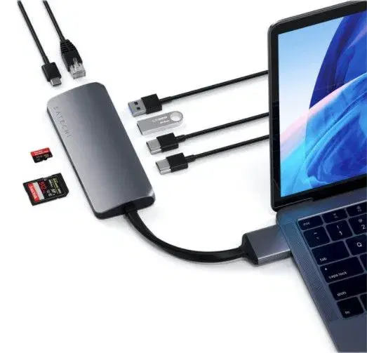 Satechi USB-C Multimedia Adapter Dual 4K HDMI Giga