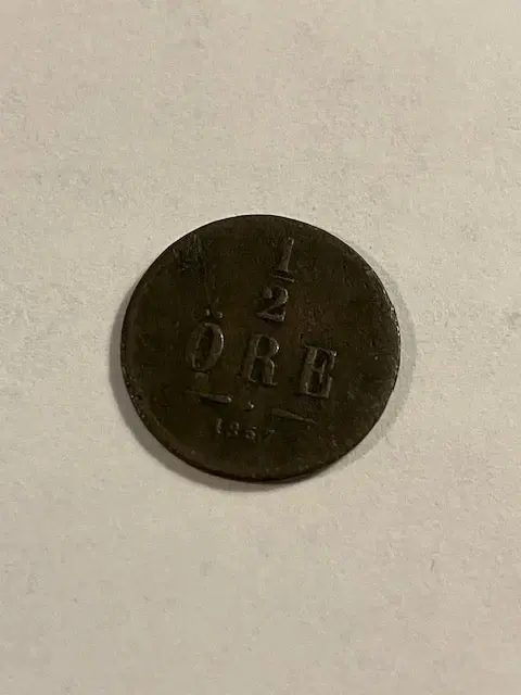 1/2 øre 1857 Sweden