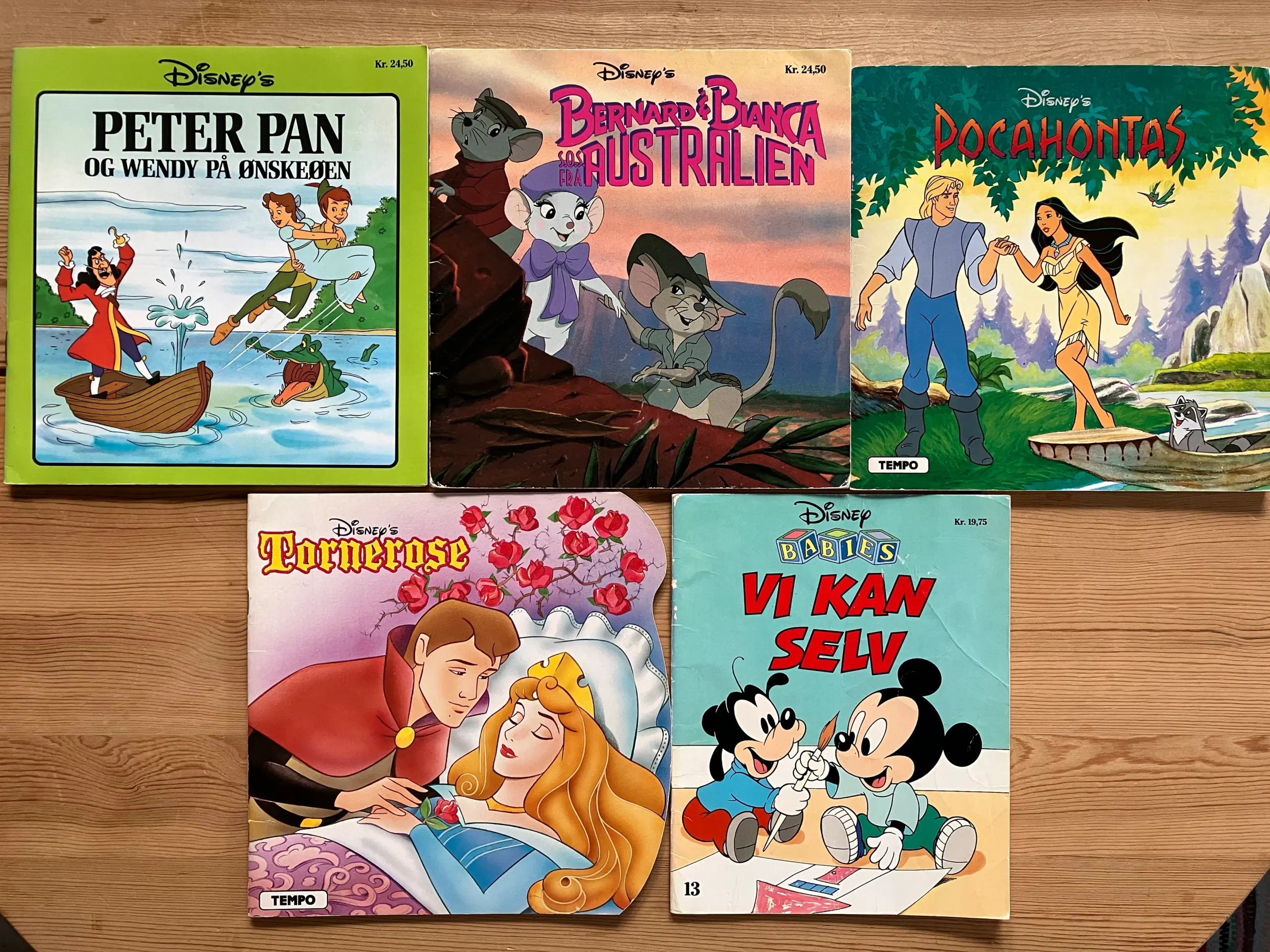 5 flotte Disney børnebøger i alt 150 kr