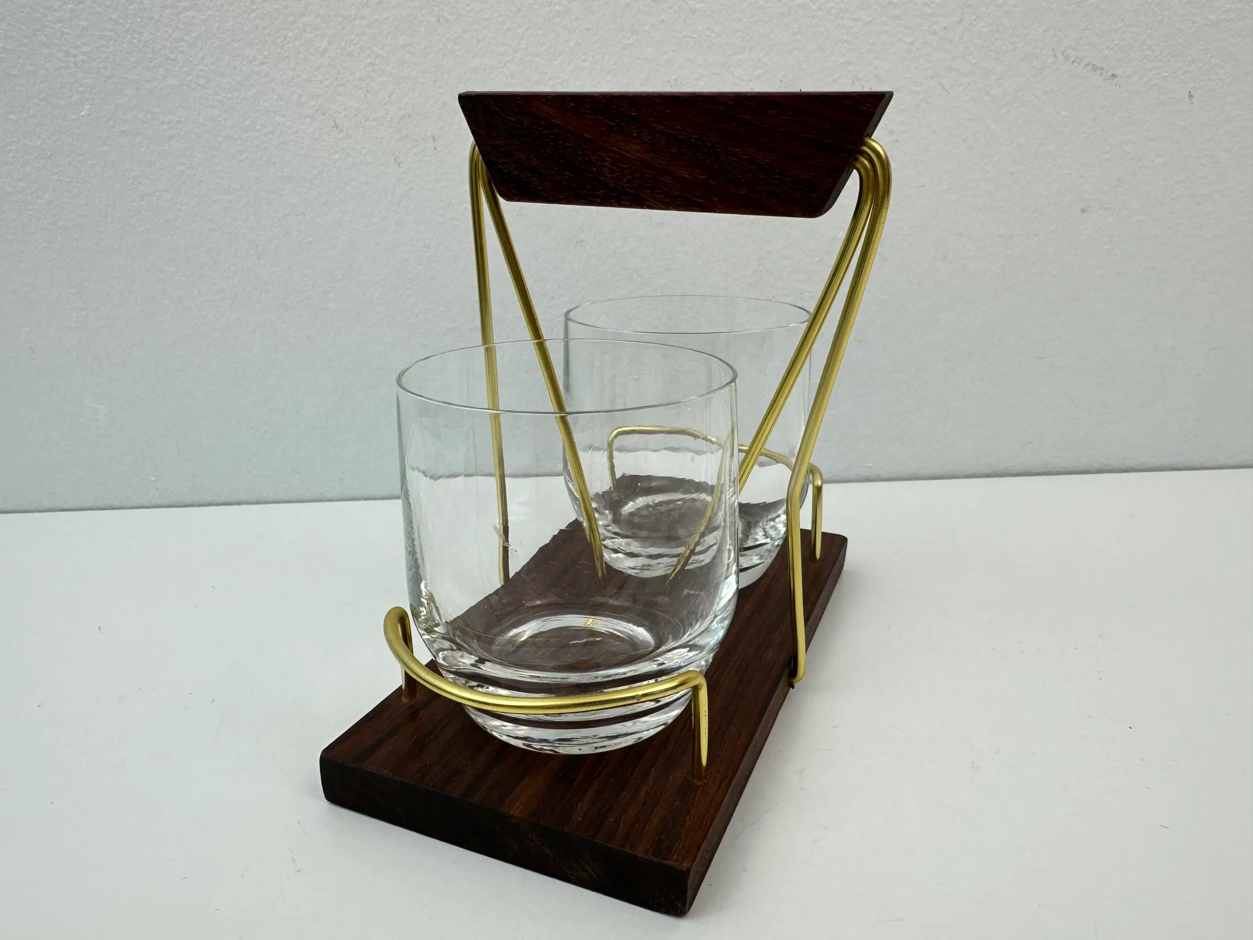 Palisander / messing glas holder (retro)