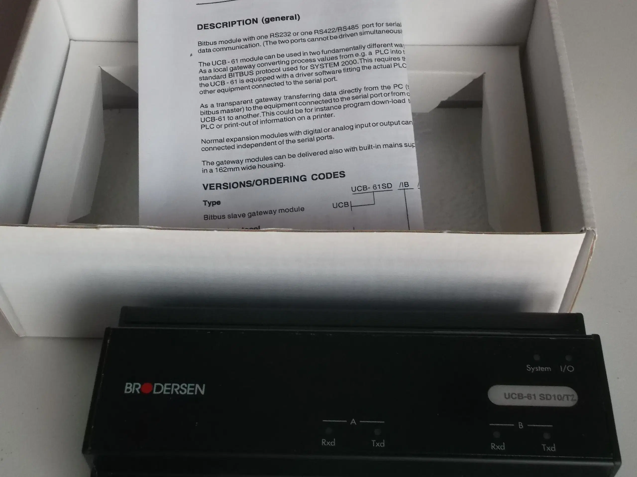 Brodersen Controls bitbus gateway modbus slave