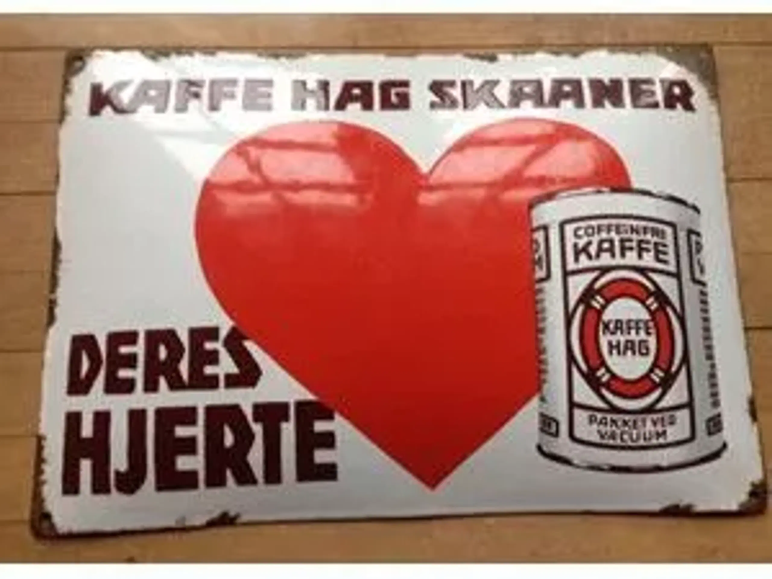 Emaljeskilte med Kaffereklame