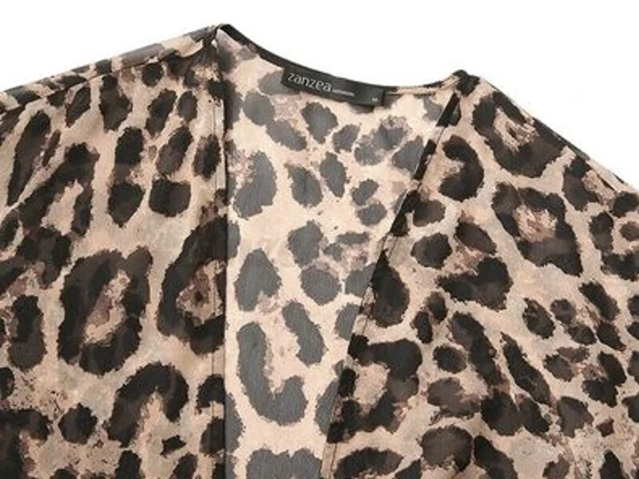 Kimino med Leopard print (lang)Brun og Lys leopard