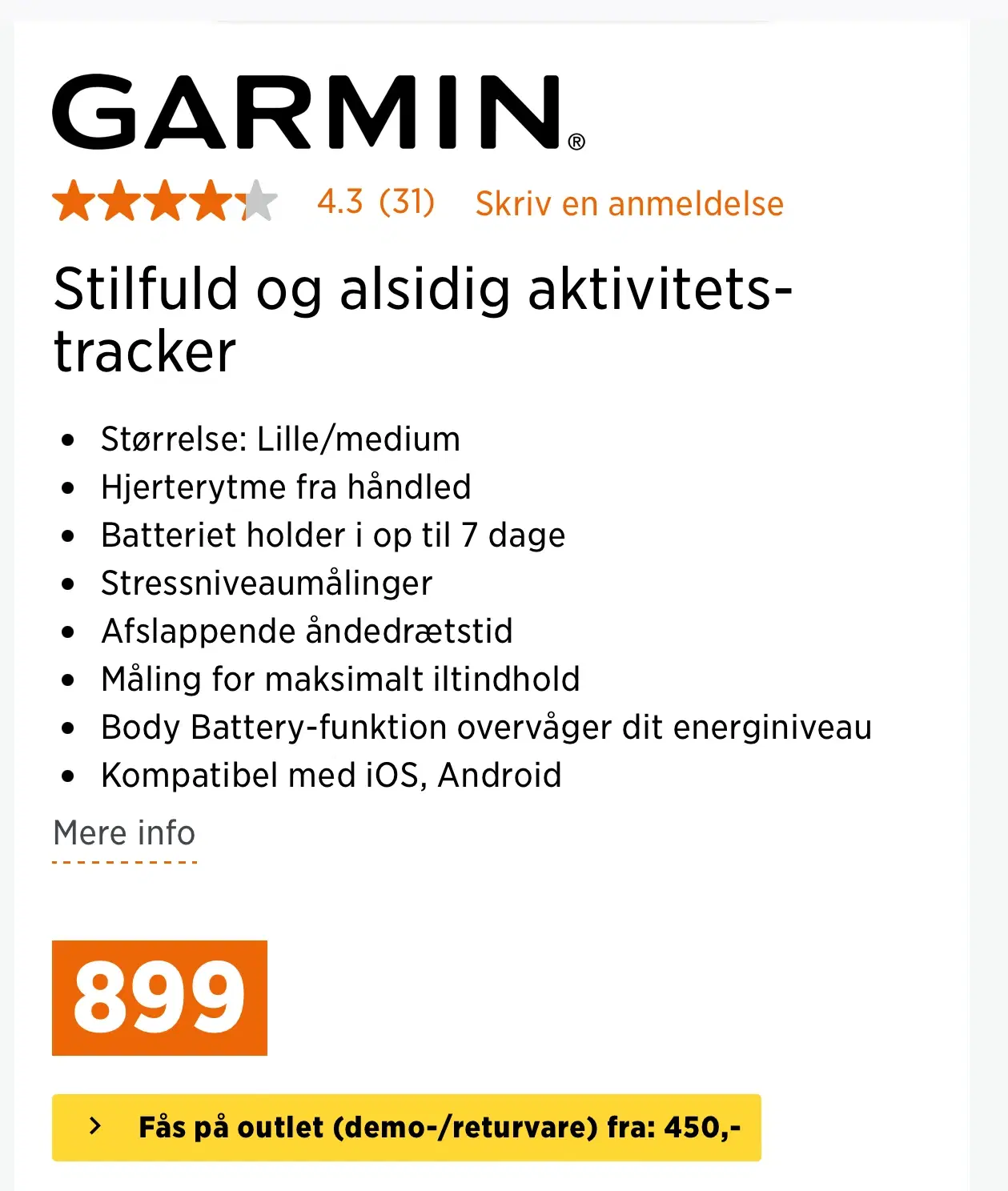 Garmin Vivosmart 4