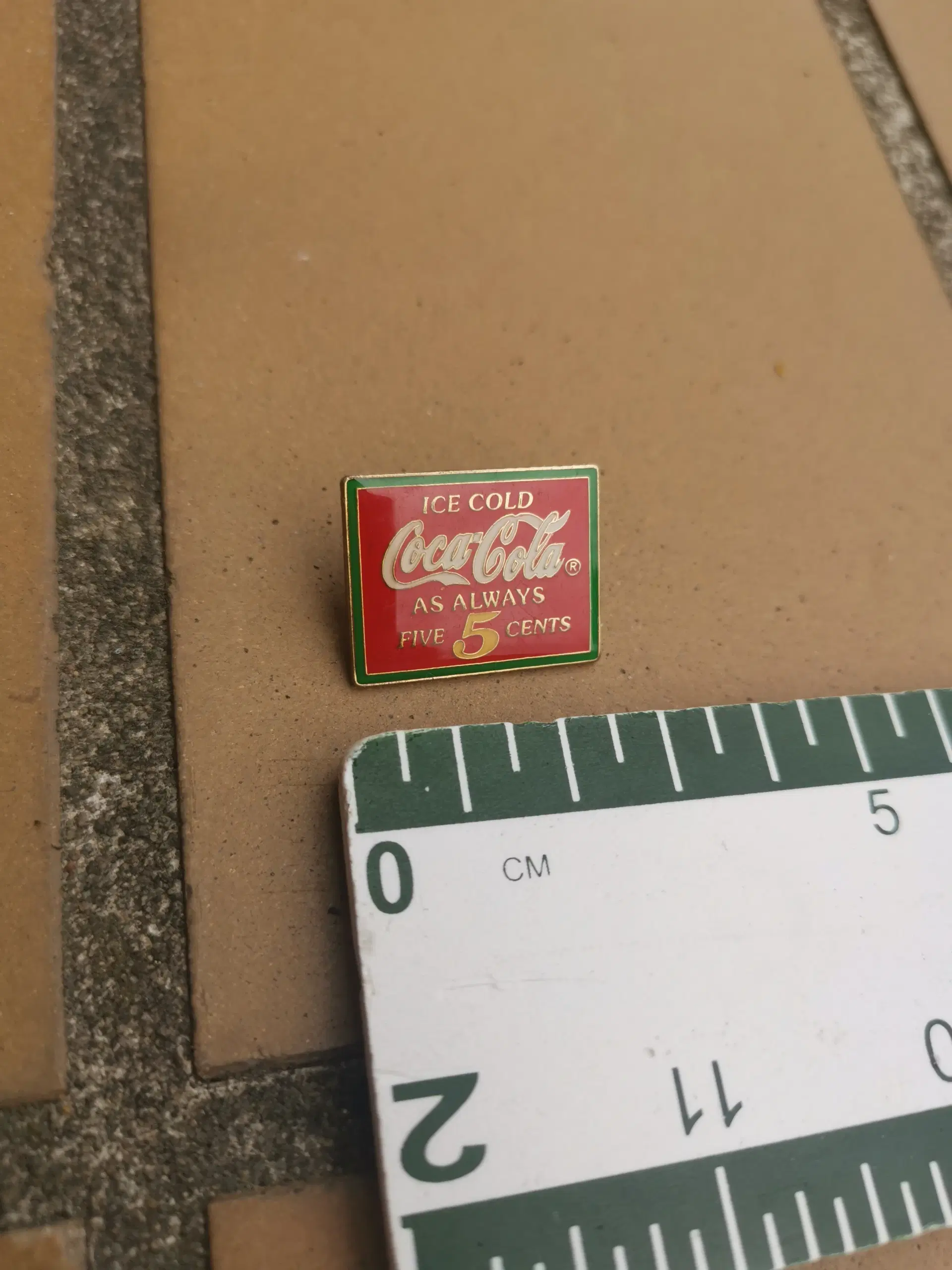 Ice Cold Coca Cola as always 5 cents pin