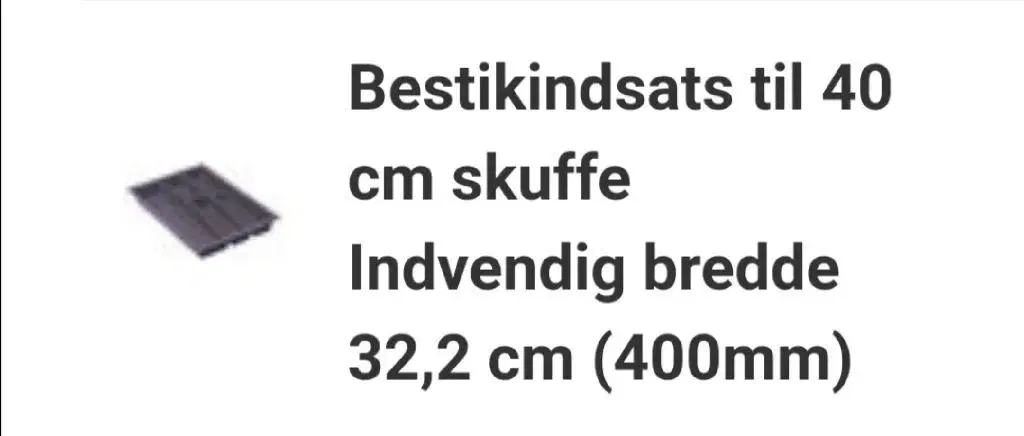 Bestik skuffe indsats