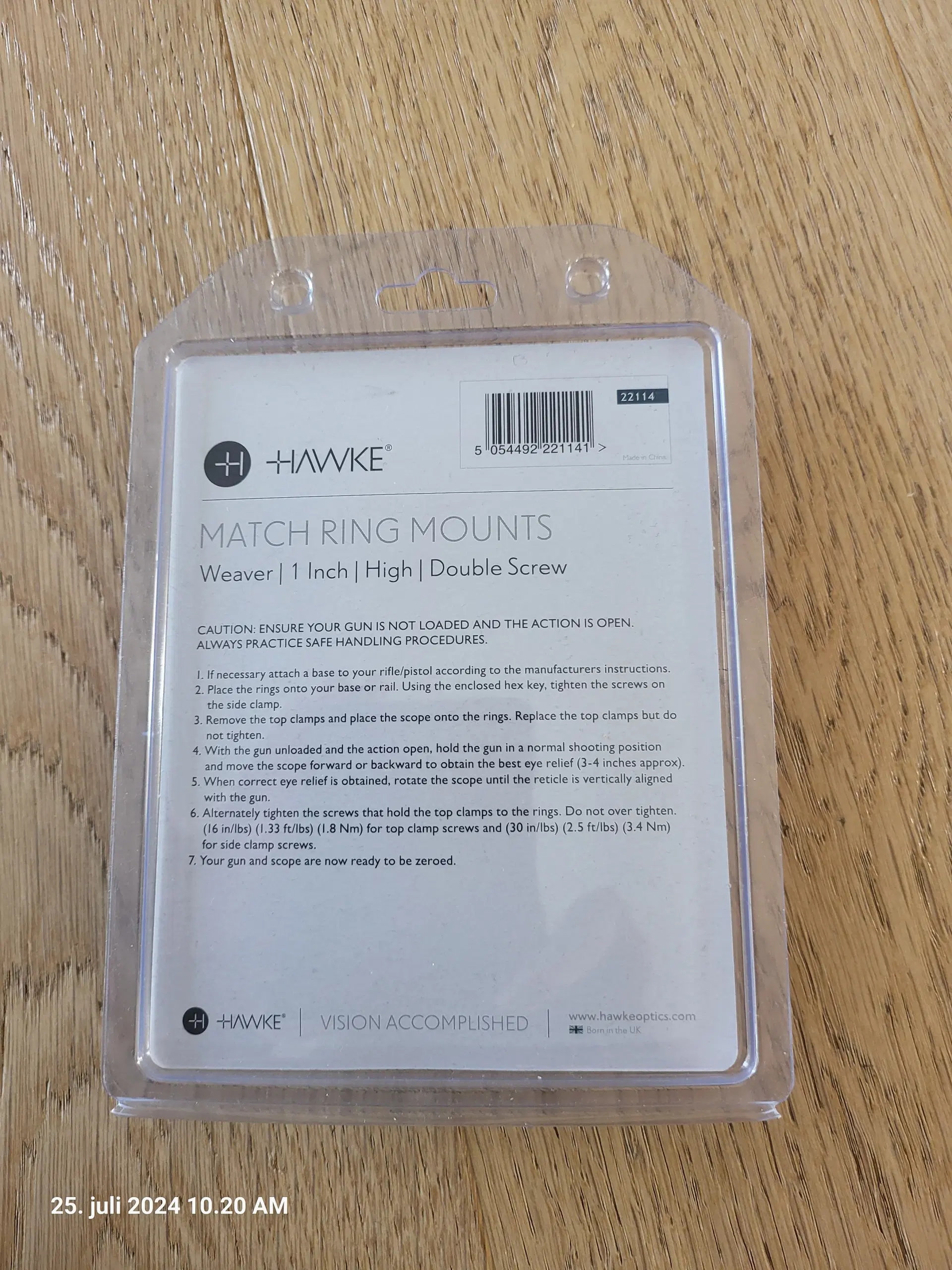 HAWKE MATCH MOUNT RINGS WEAVER