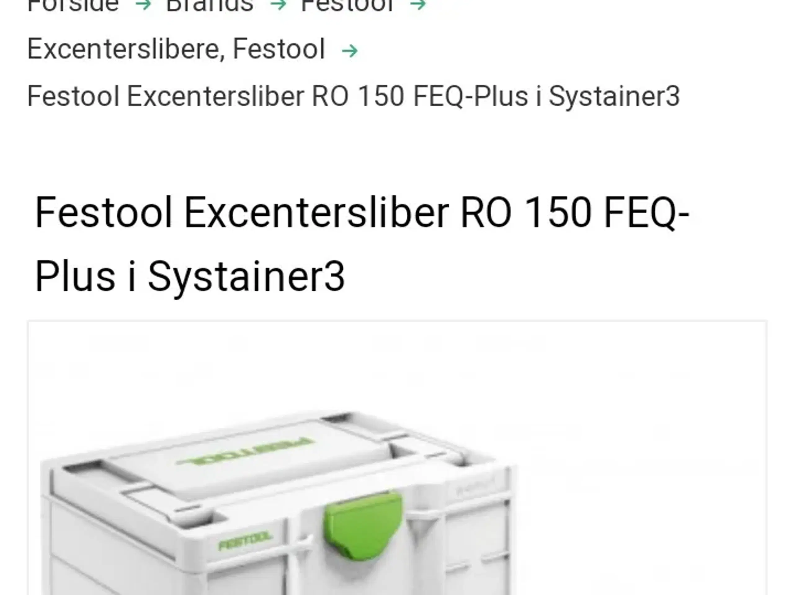 Købes Festool rundel sliber