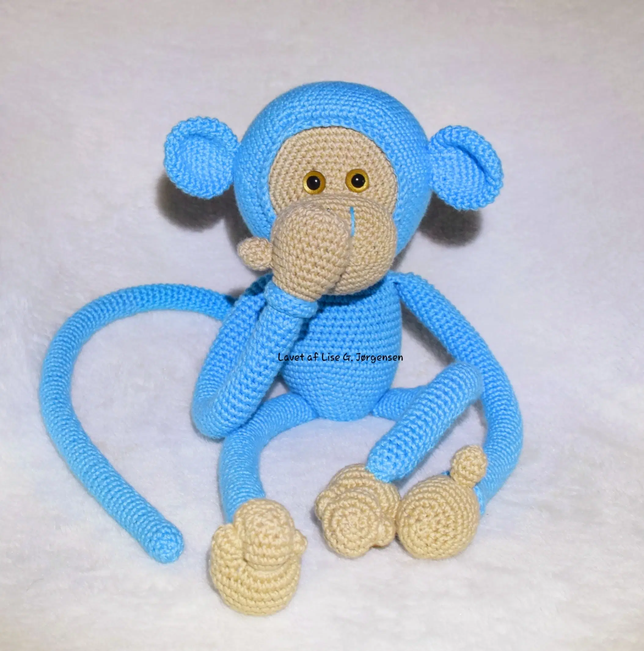 Hæklet Mike The Monkey abe 50 cm