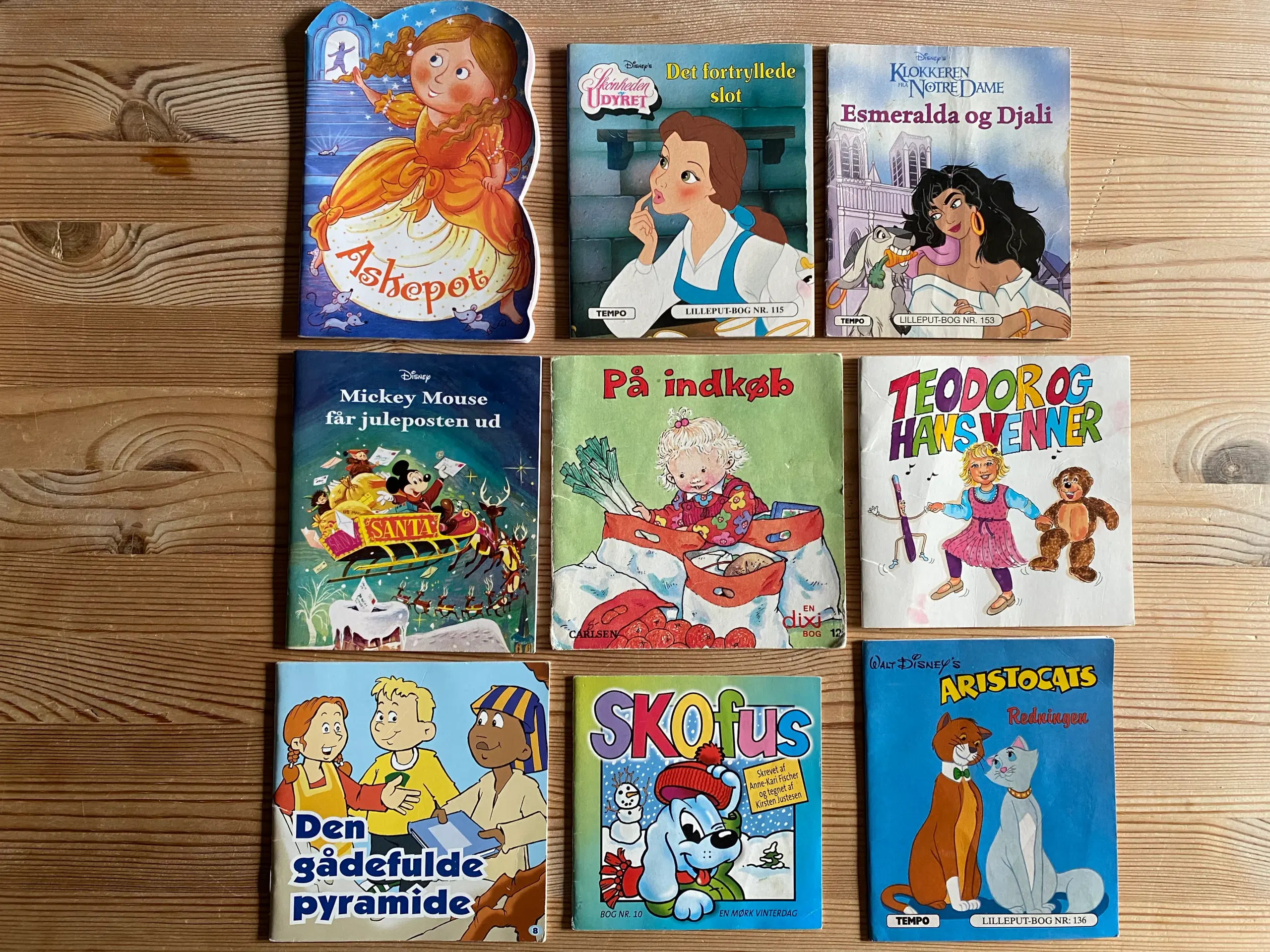 9 x 9 børnebøger bla Lilleput Disney mm