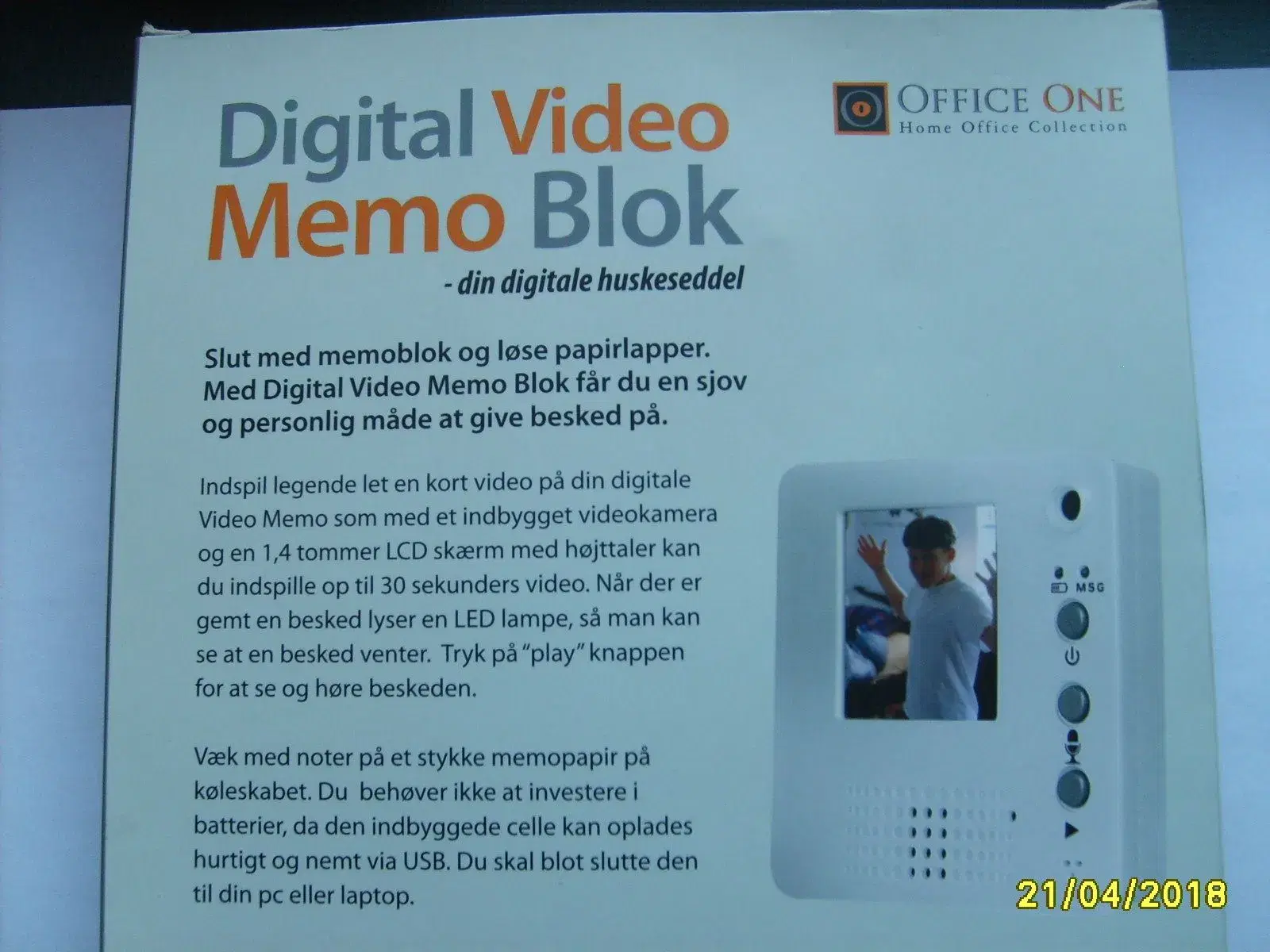 Digital Video Memo Blok inPlay fra OFFICE ONE