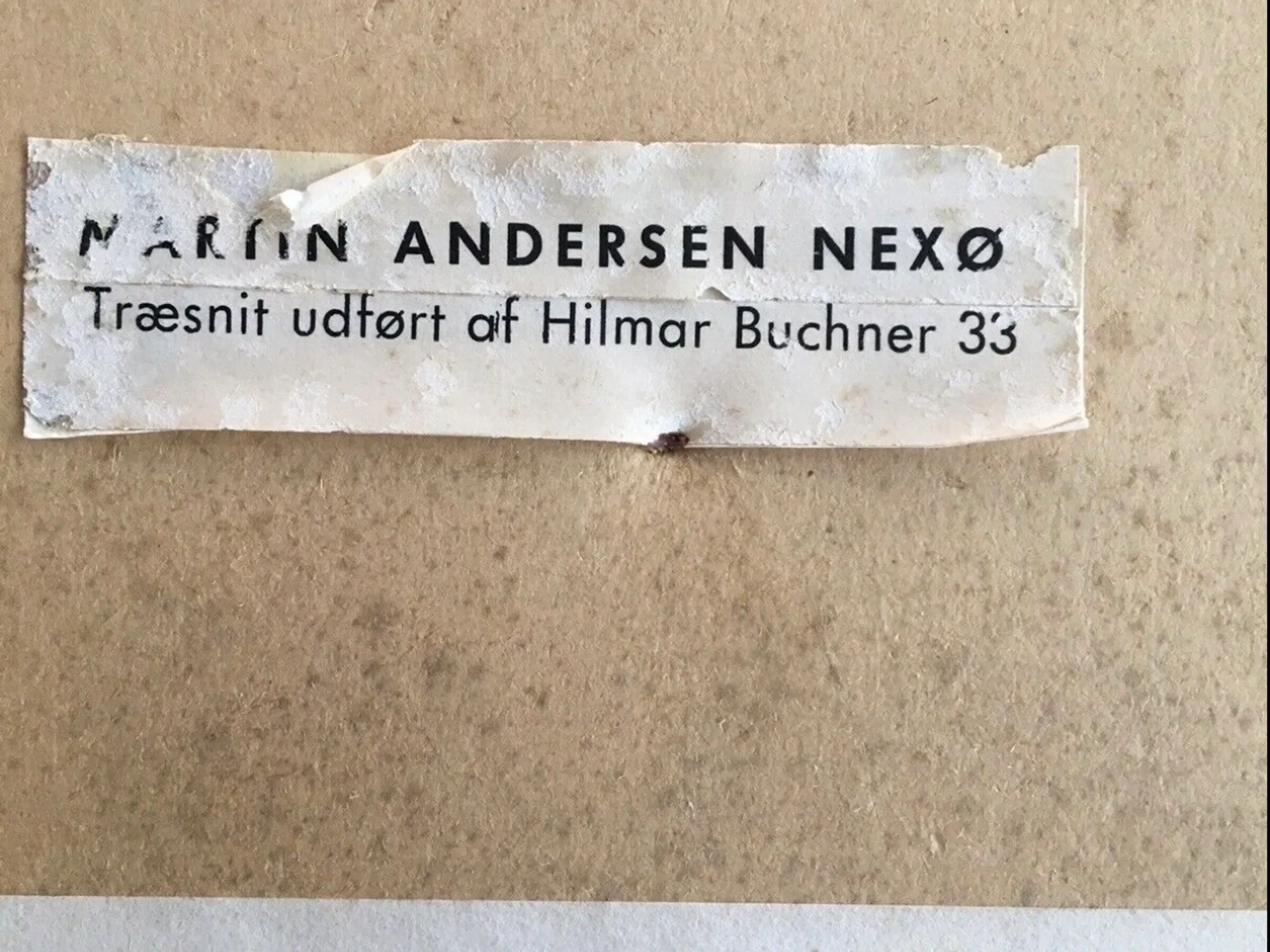 Træsnit martin Andersen Nexø hilmar buchner