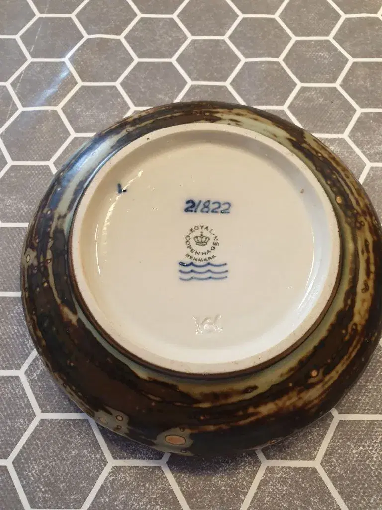 2 royal copenhagen lille fad og stor