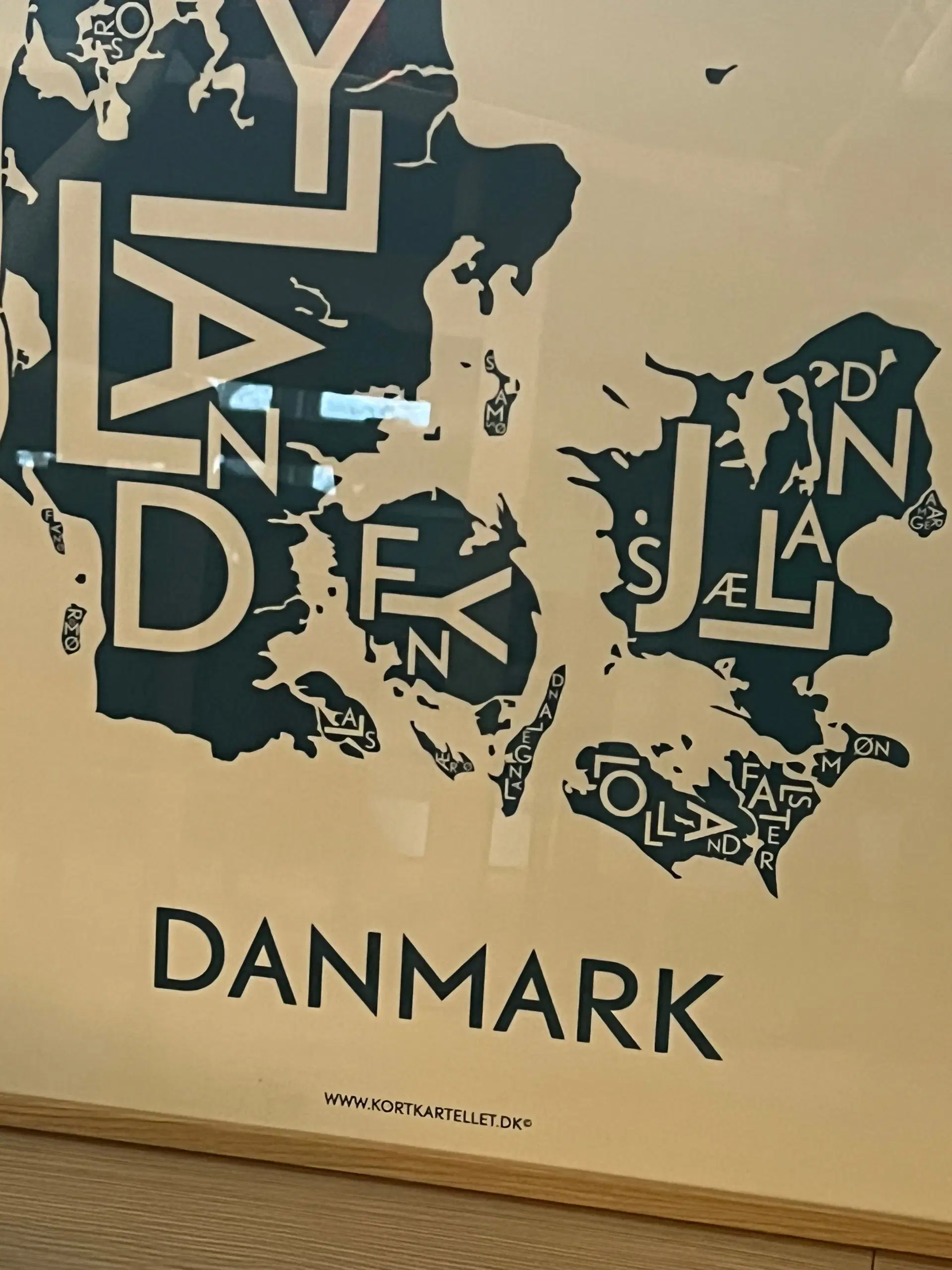 Plakat over Danmark fra Kortkartellet