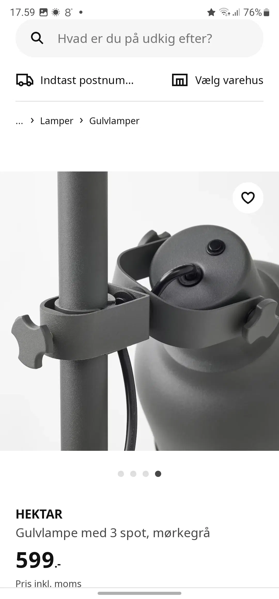 Gulvlampe IKEA HEKTAR