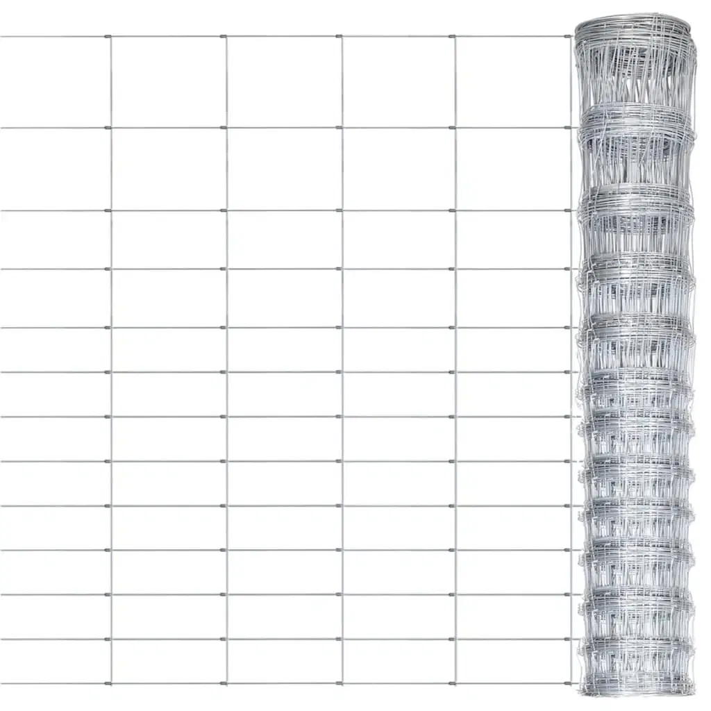 Havehegn 50x15 m galvaniseret stål sølvfarvet