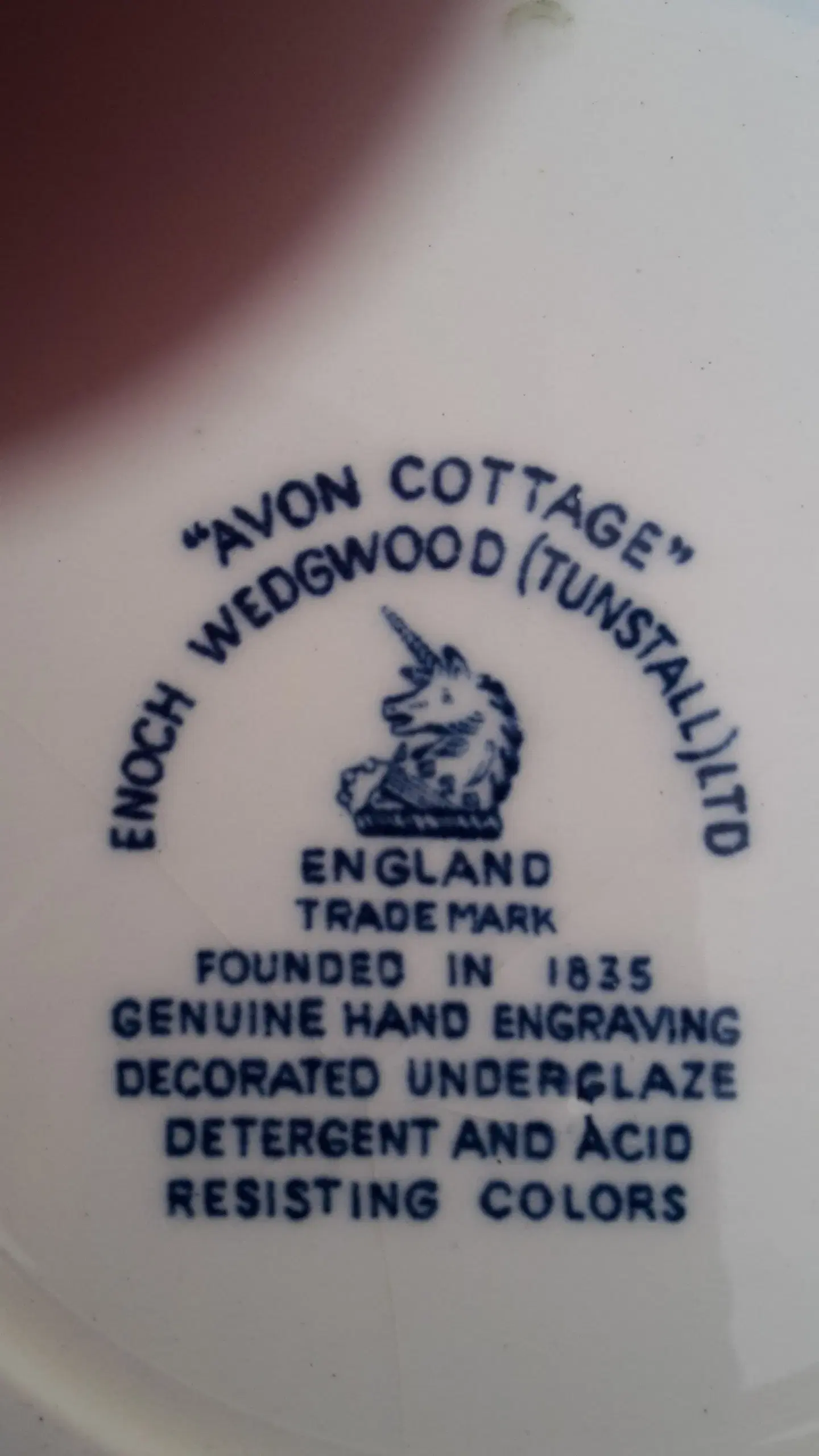 Porcelæn tallerkne england Ironstone