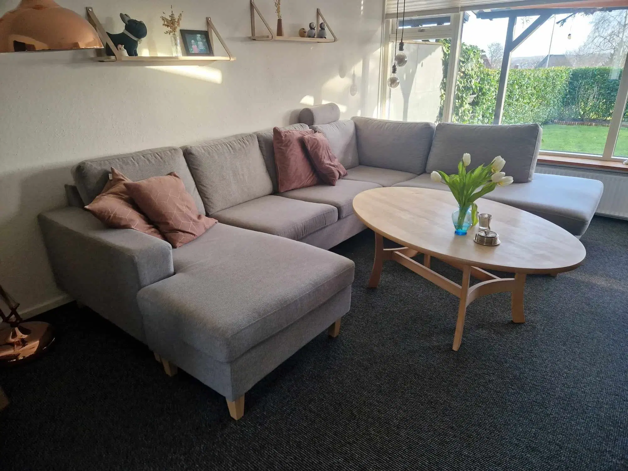 Hjørnesofa stof 7 pers Ny pris: 12798 kr