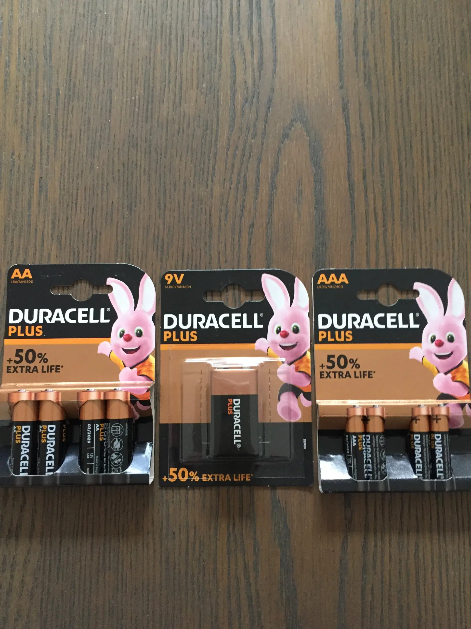 Duracell batterier AA og AAA + 9V