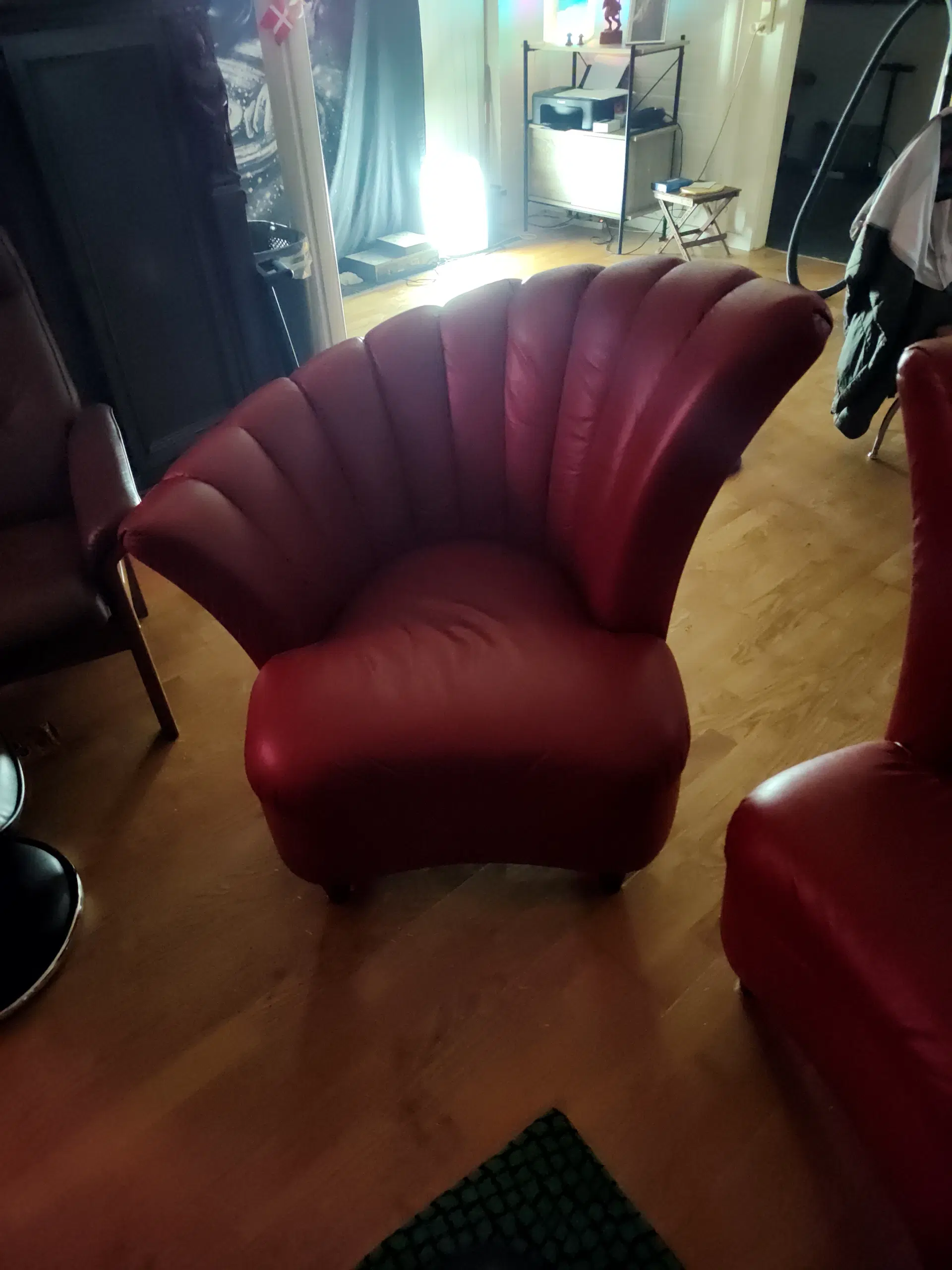 Hollywood Regency assymetrical lounge shell chairs