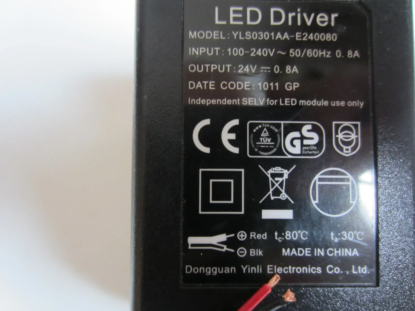 LED Driver YLS0301AA-E240080 24 Vdc 08A