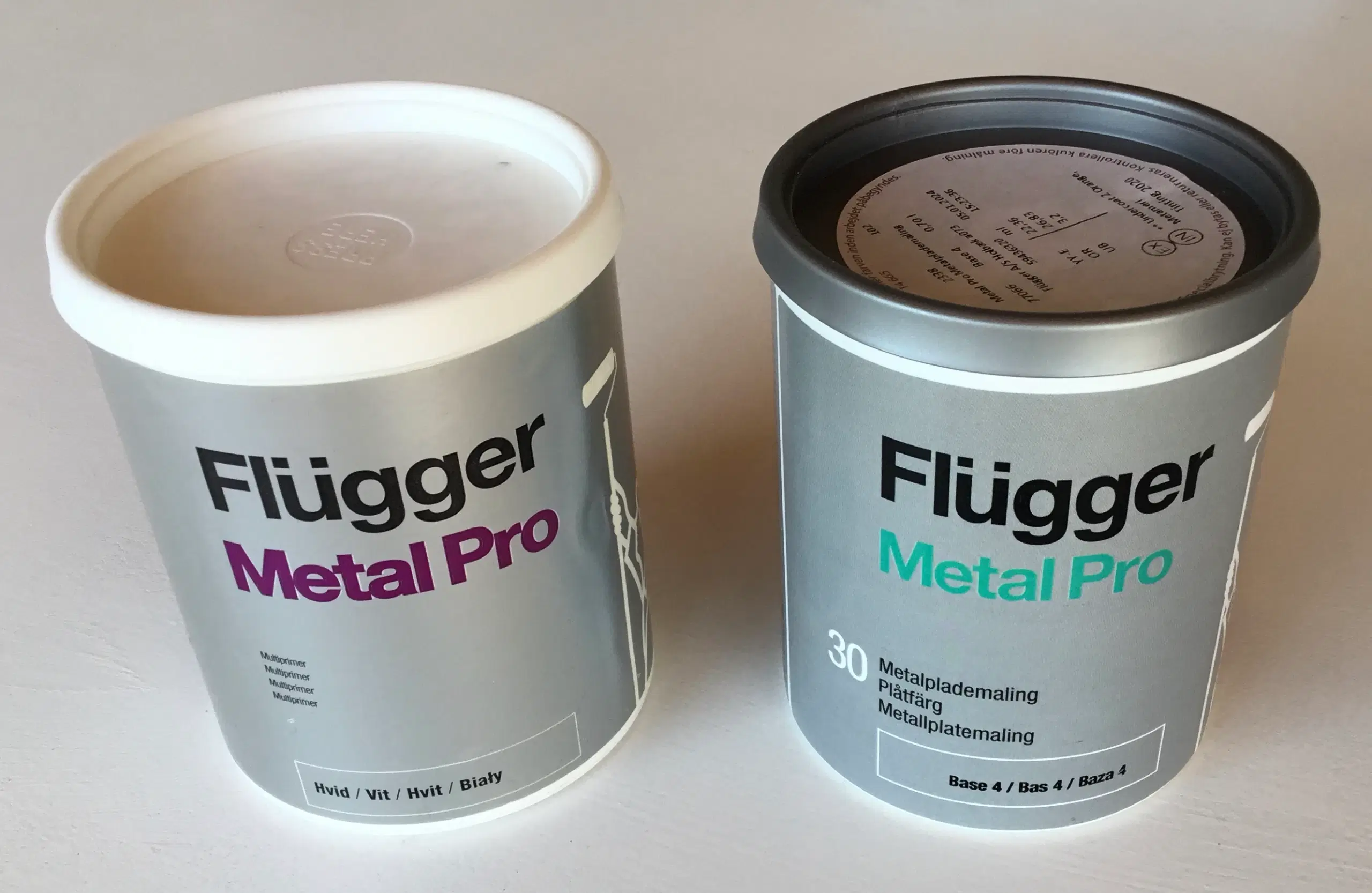 Metalplademaling og Multiprimer Flügger Metal Pro