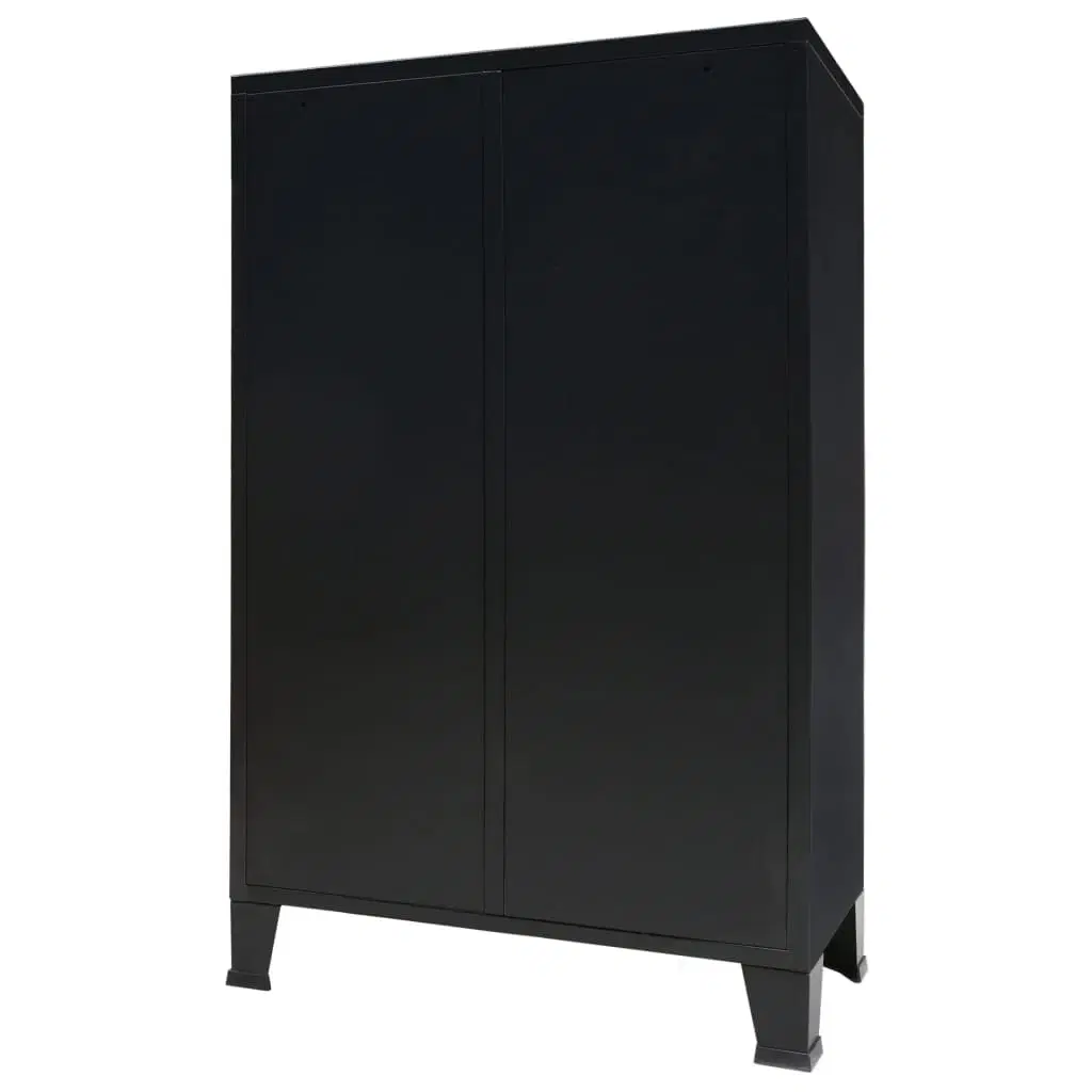 Garderobe i metal industriel stil 67 x 35 x 107 cm sort