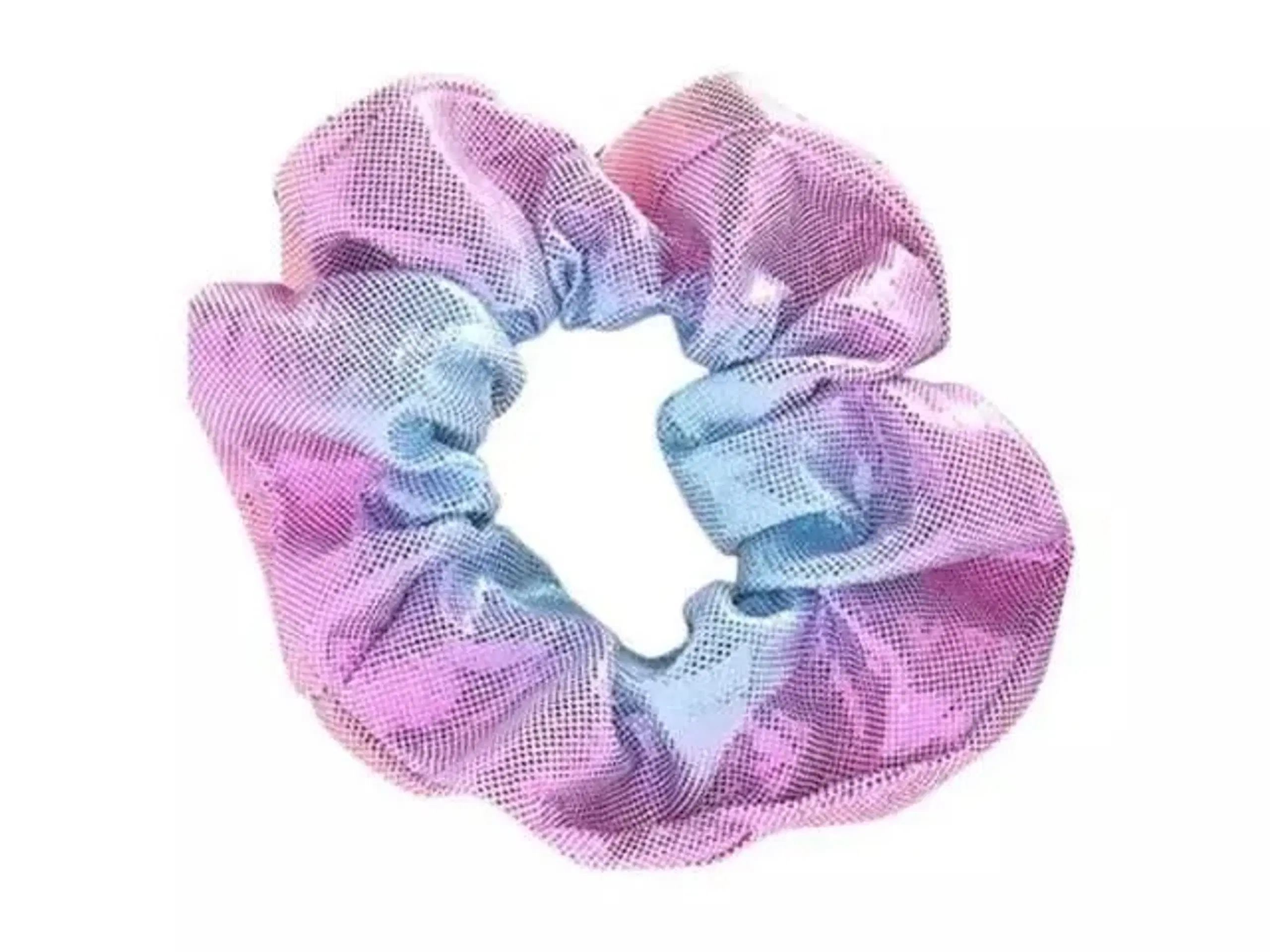 Smuk scrunchie hårelastik med glimmer effekt