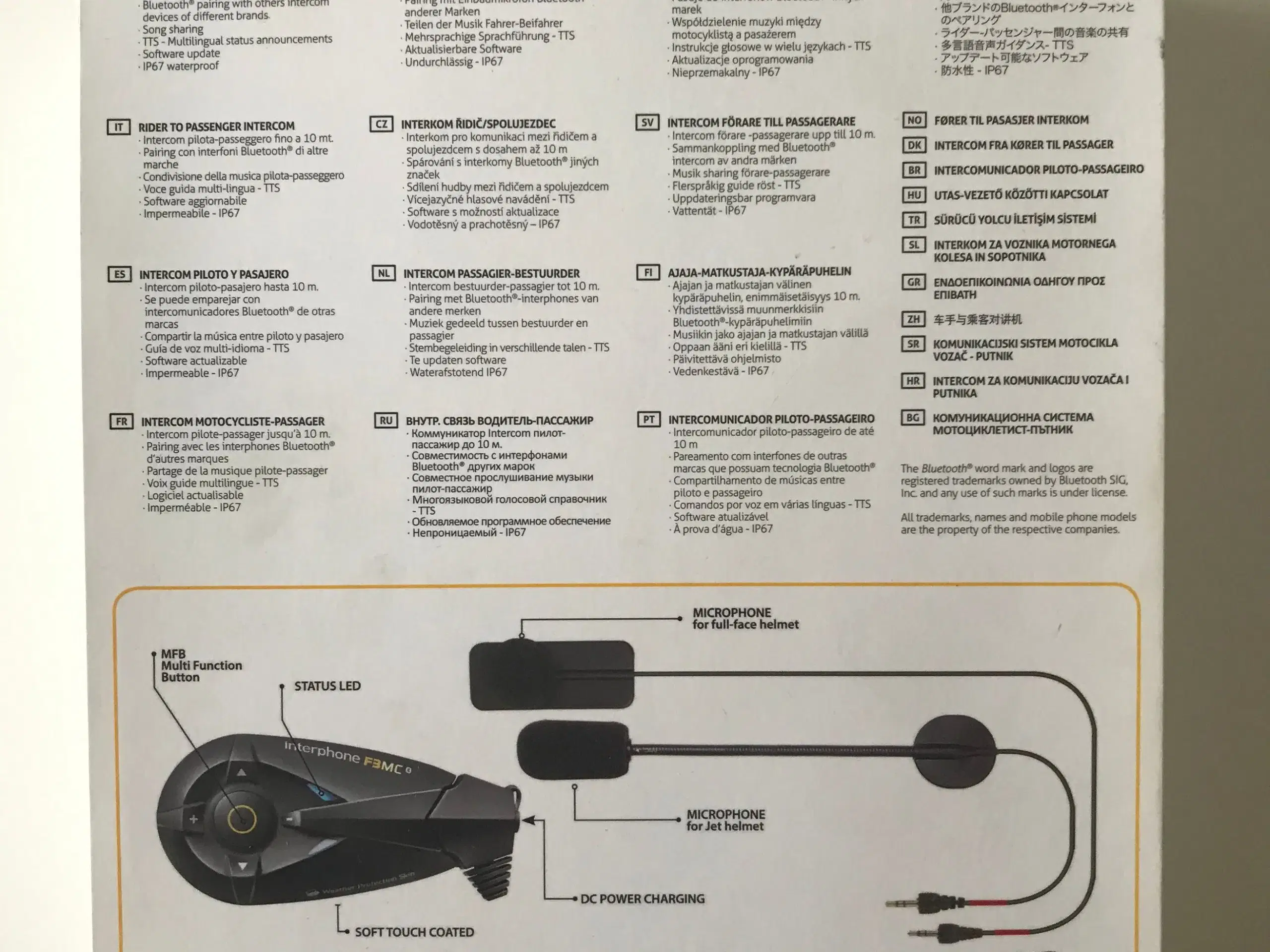 Interphone universal samtaleanlæg for 2 hjelme