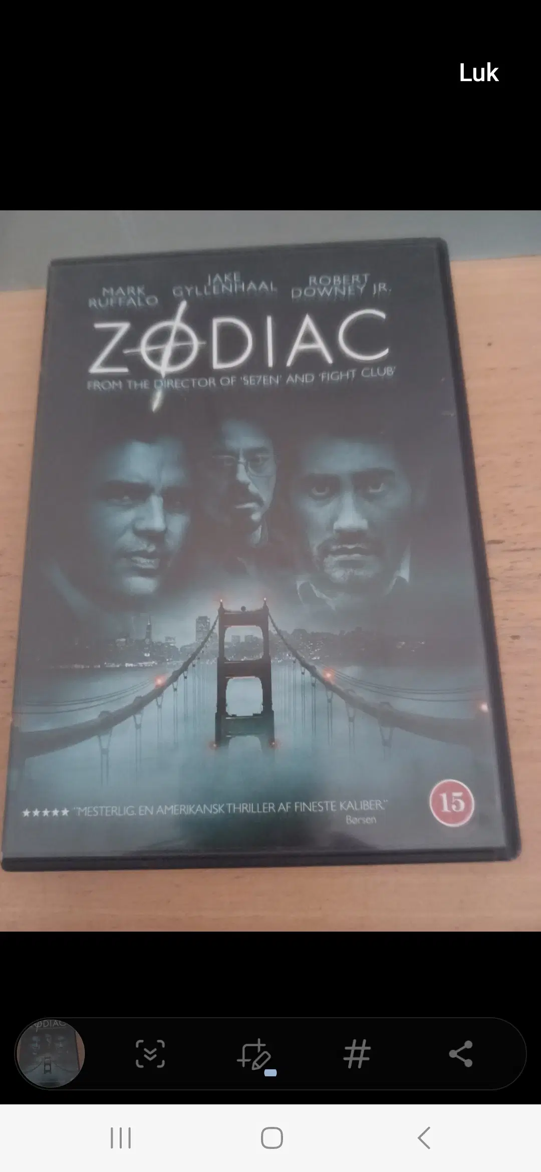 Zødiac dvd