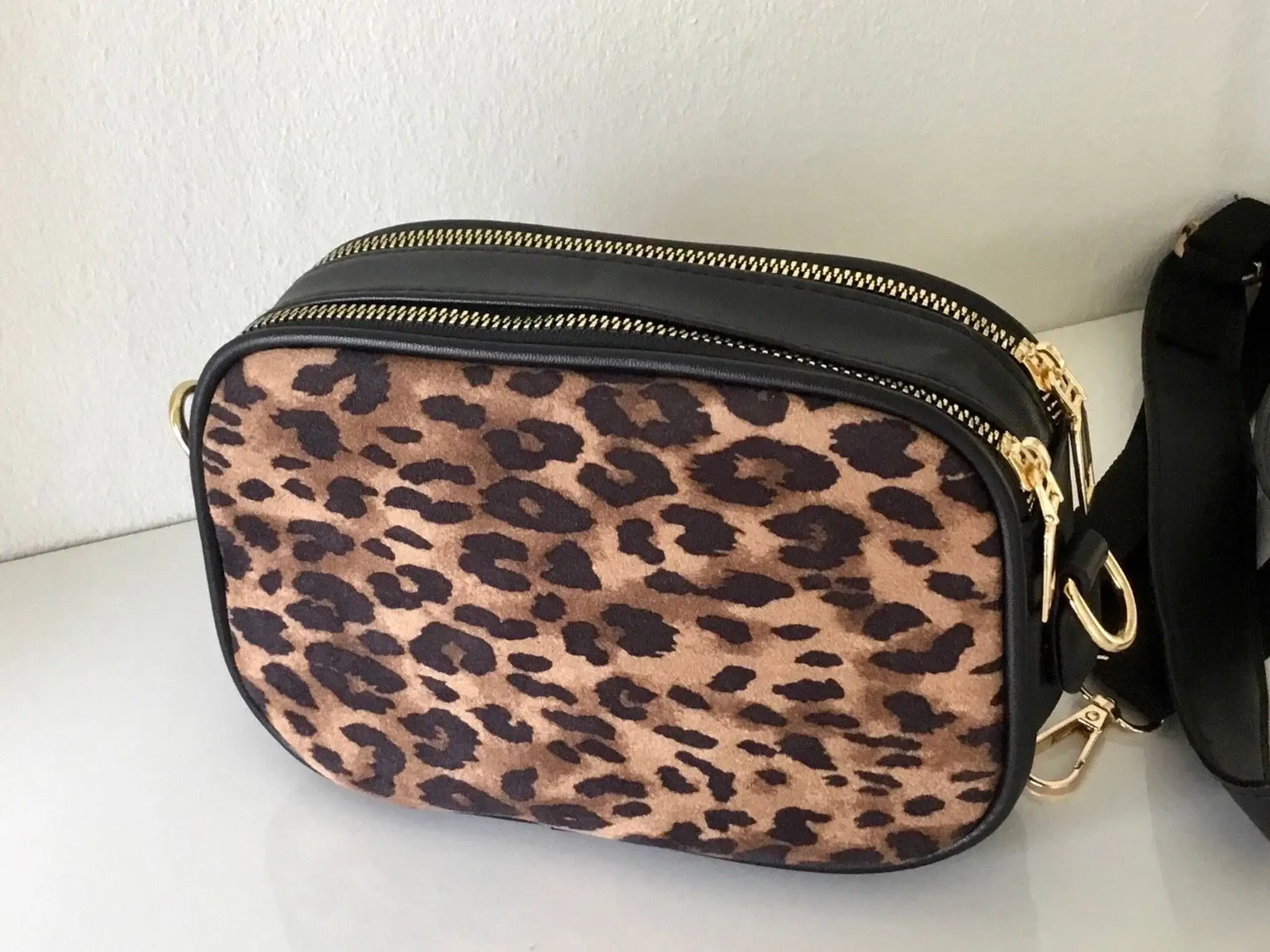 Leopard crossbody taske skuldertaske i leopard