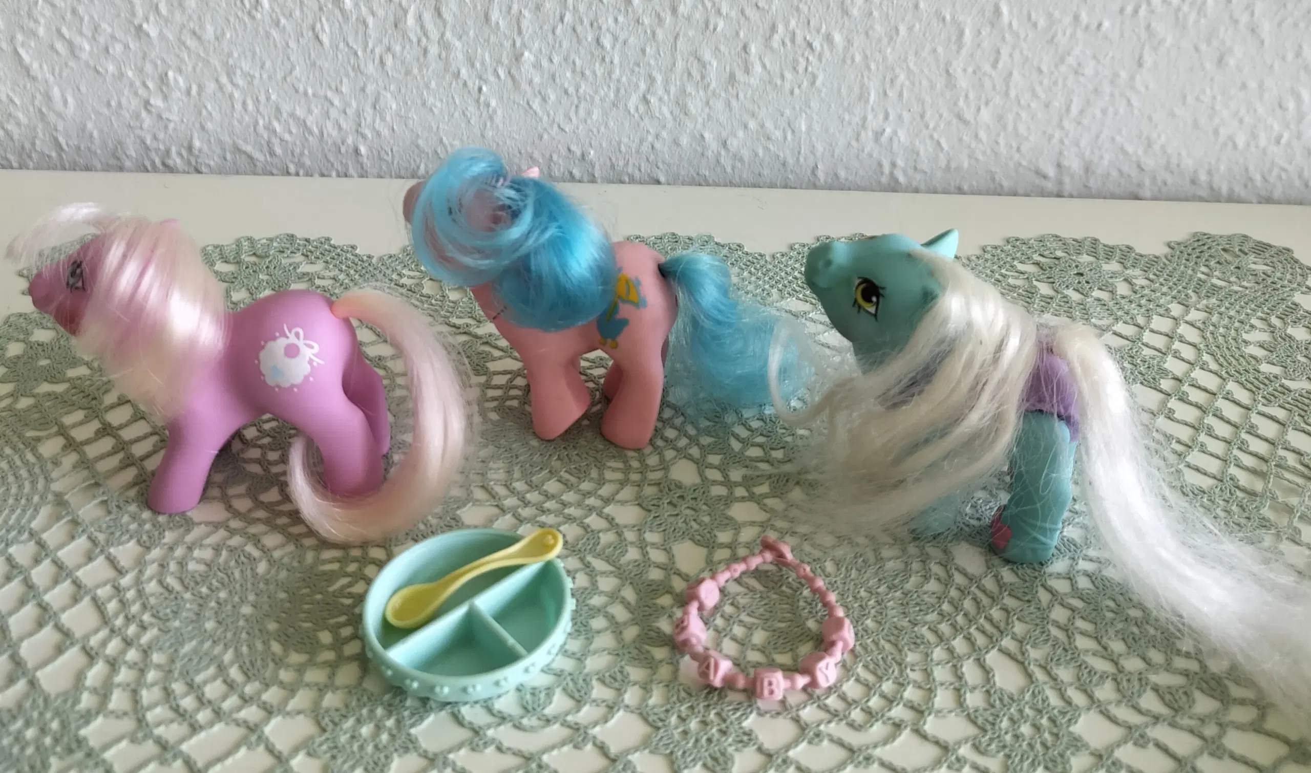 My Little Pony G1: 3 søde babyponyer m/tilbehør