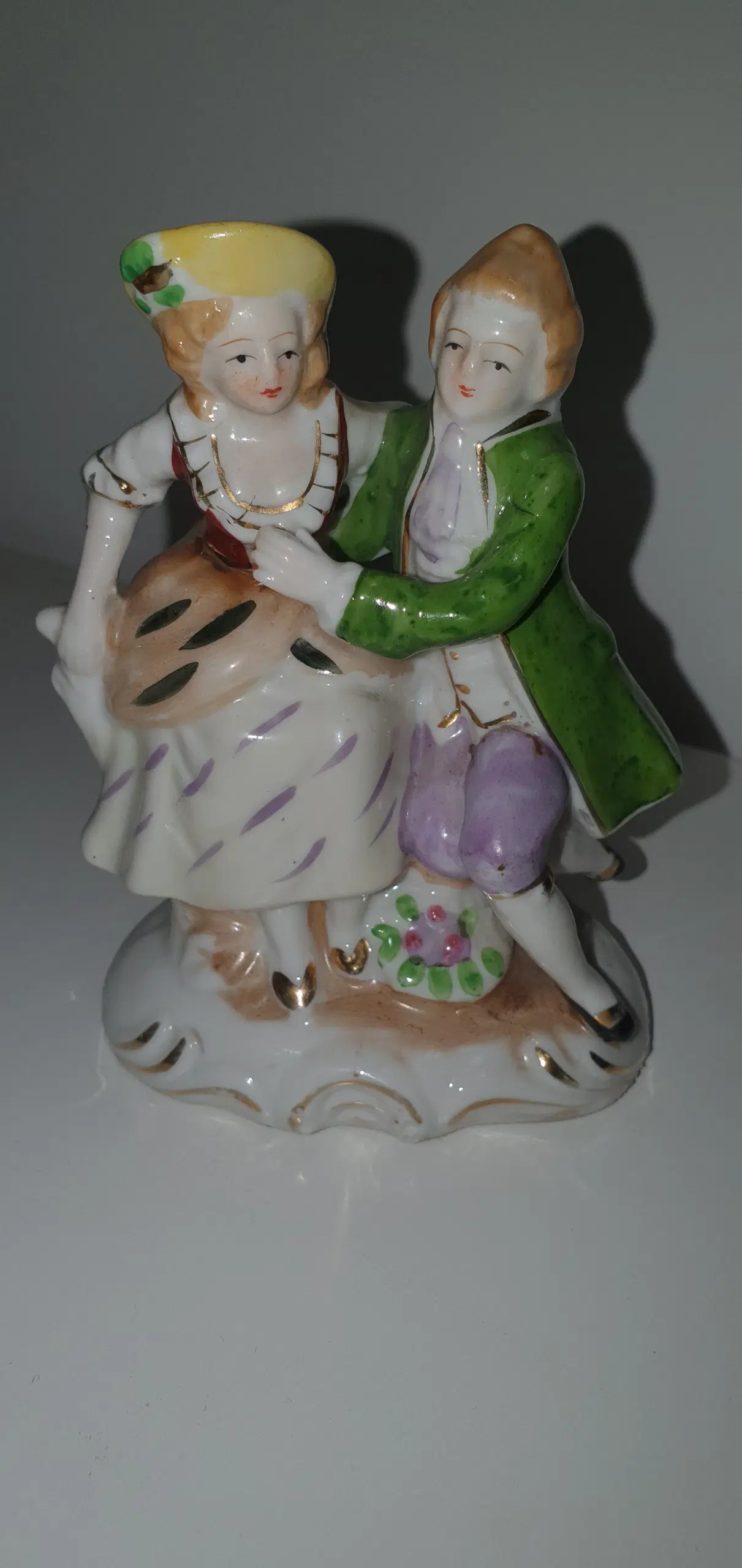 Porcelænsfigur - Barok kvinde og mand