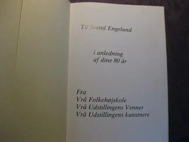 Til Svend  (Engelund  80 år!)