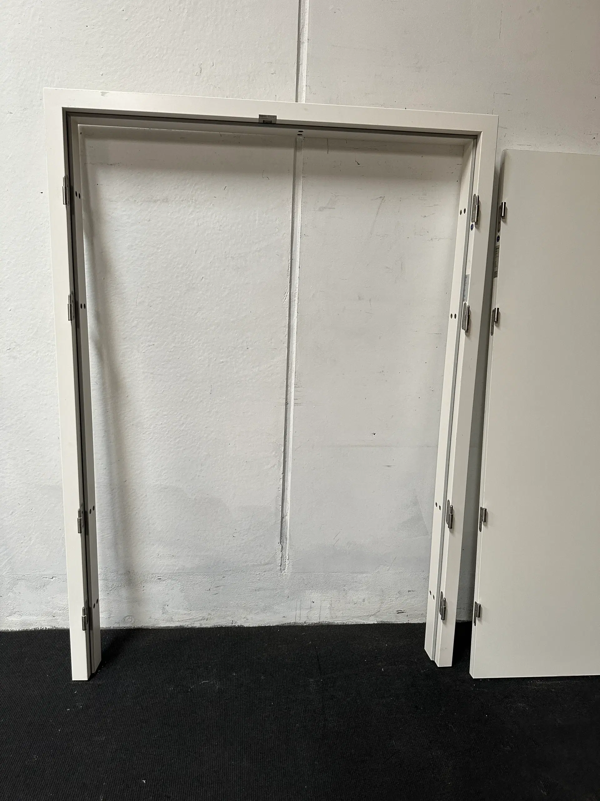 Nordicdoor massiv indvendig dobbelt dør bd30 melamin 1420x2052mm hvid