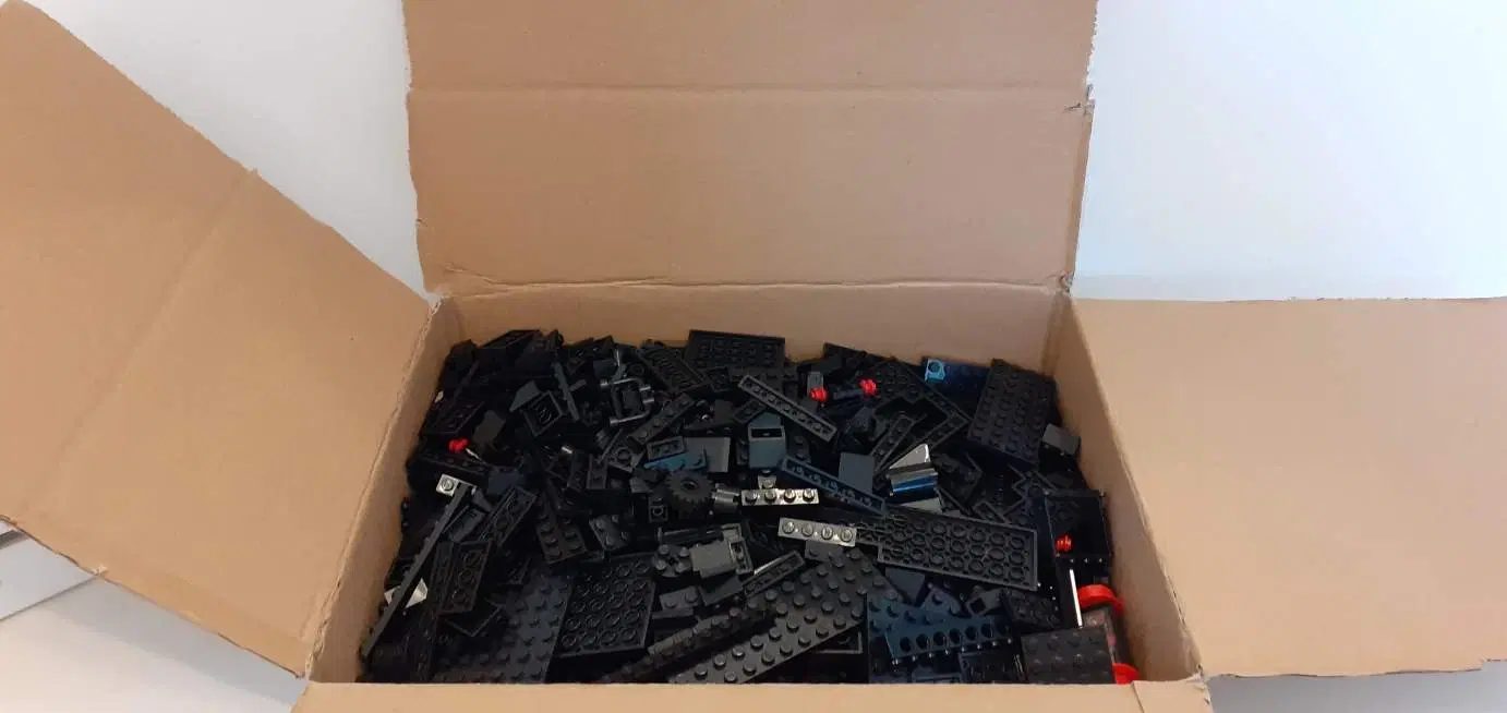 LEGO 600 stk sorte div klodser (Fra 70´er  80´er