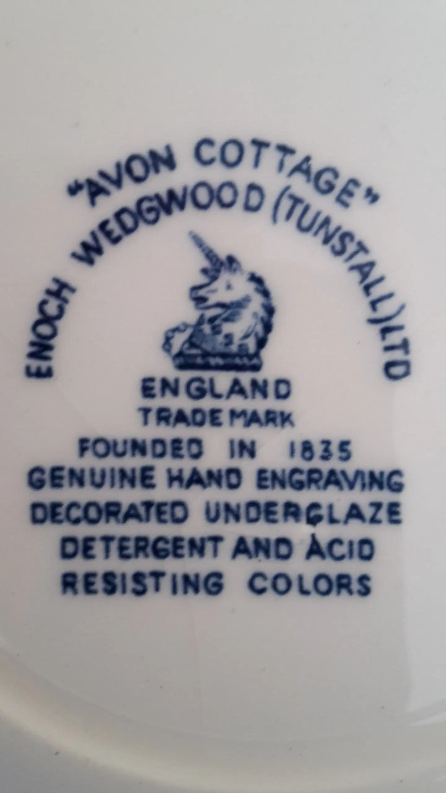 Porcelæn tallerkne england Ironstone