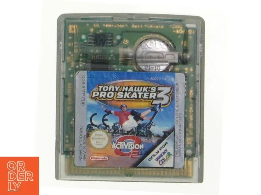 Game Boy Color spil 'Pro Skater 2' fra Nintendo (str 6 cm)