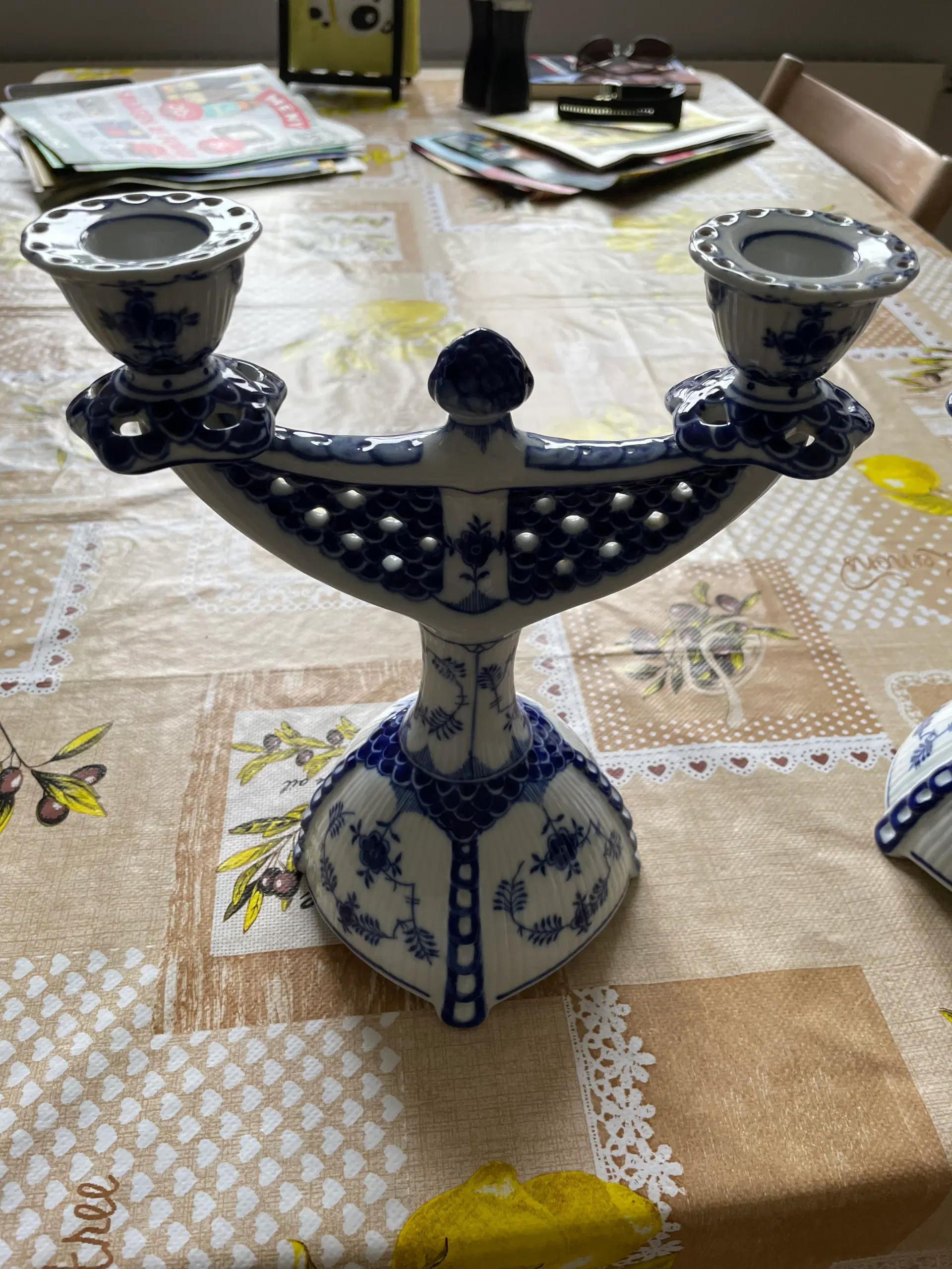 2 smukke lysestager tysk porcelæn