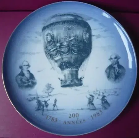 B  G - Jubilæum platte - Mongolfier ballon