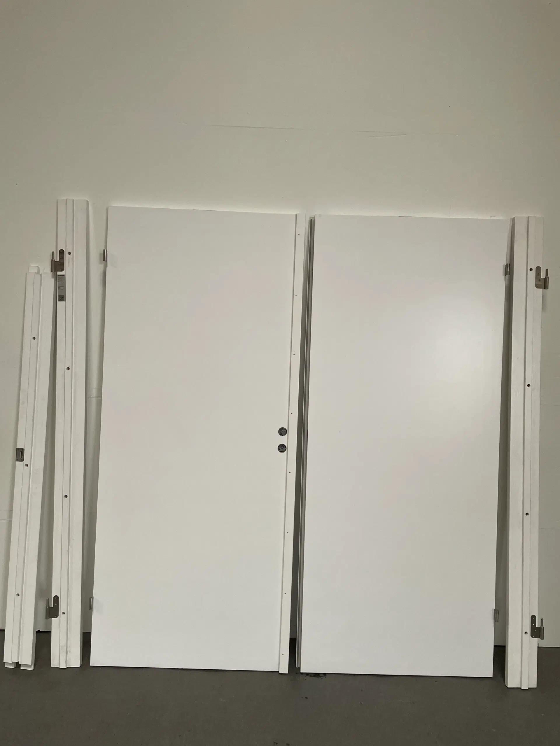 Nordicdoor massiv indvendig dobbelt dør melamin 1790x2090mm hvid