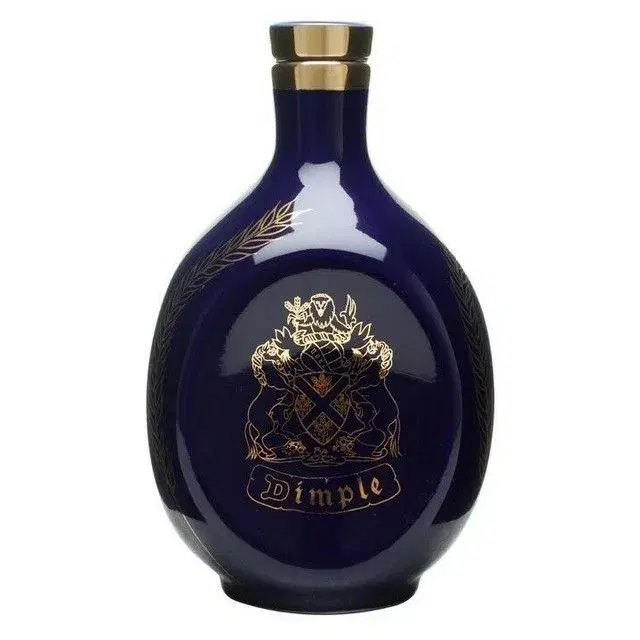 John Haig DIMPLE blue decanter