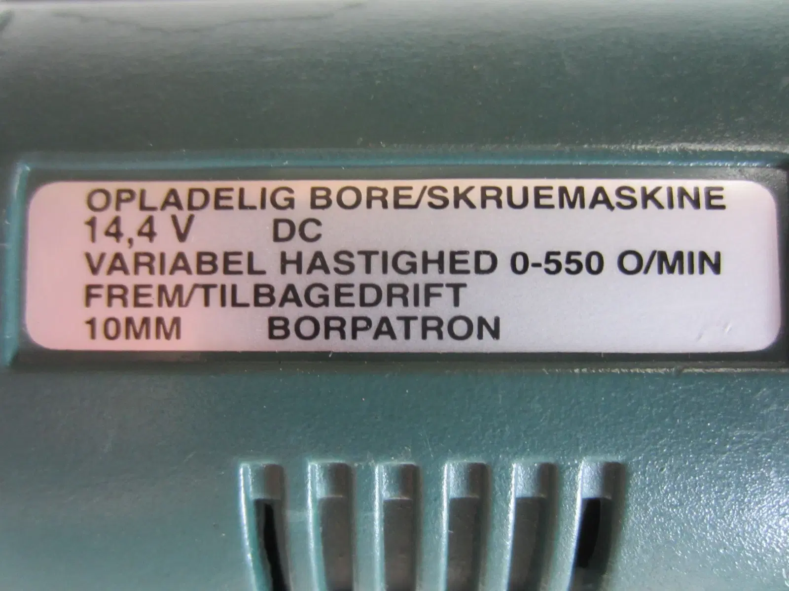 Opladelig bore- og skruemaskine 144V DC variabel